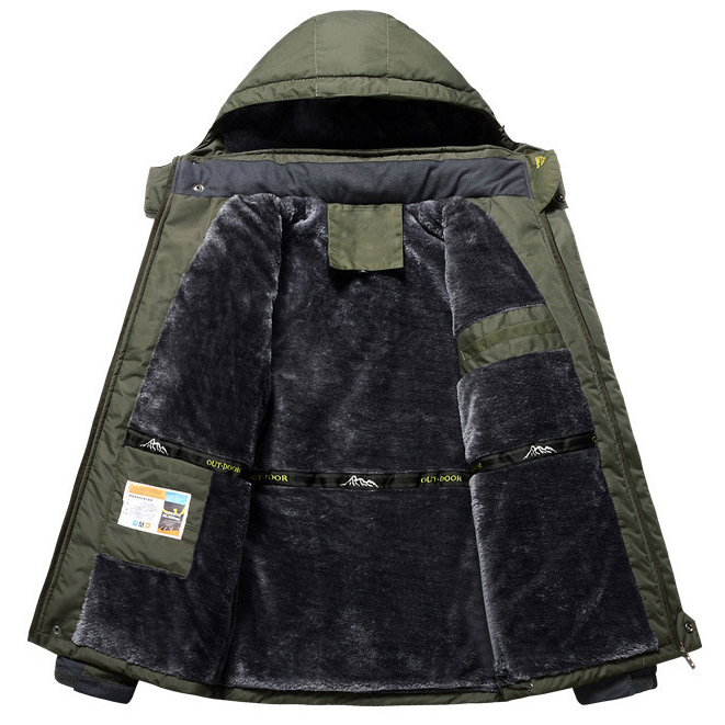 Outdoor เสื้อกันหนาวติดลบ กันหิมะ ซับขน ฮู้ดถอดได้ (10144MM)