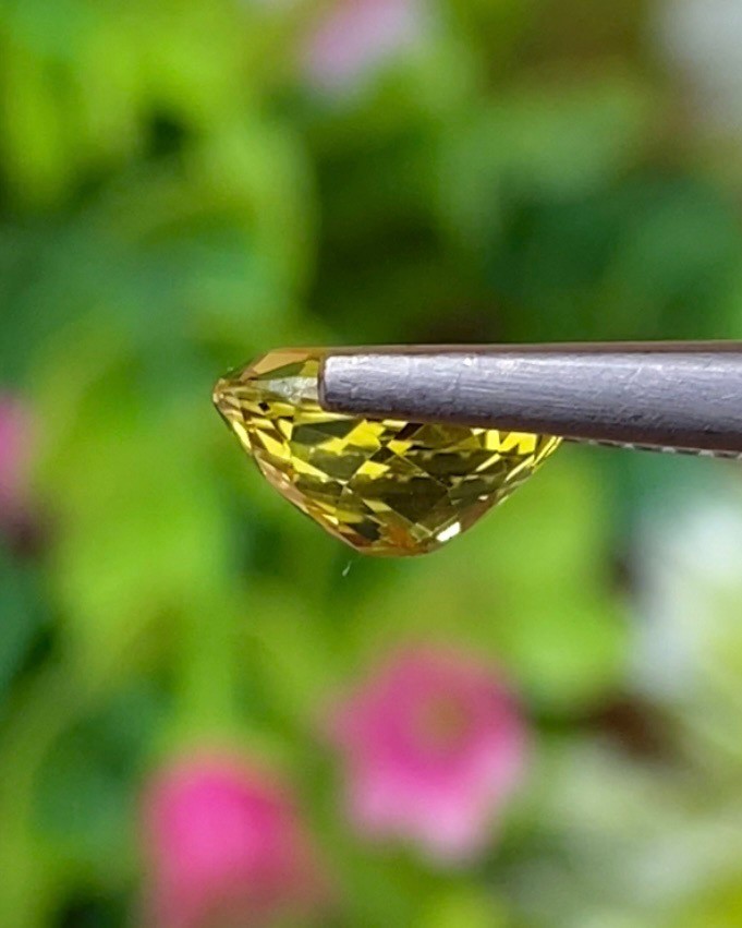 พลอย คริโซเบริล (Chrysoberyl) 1.90 กะรัต (Cts.) พลอยแท้ อัญมณีมงคลประจําวันเกิด เครื่องประดับพลอย