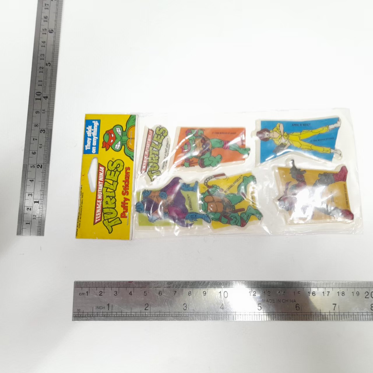 สติ๊กเกอร์โฟม นินจาเต่า งานเก่าหายาก ยังไม่แกะแพค สภาพเดิมๆ ขนาดตามรูป