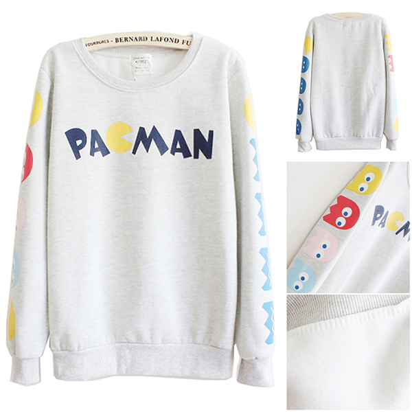 เสื้อสเวตเตอร์กันหนาว สกรีนลาย PAGMAN ซับผ้าสำลีเต็มตัว (12325H)