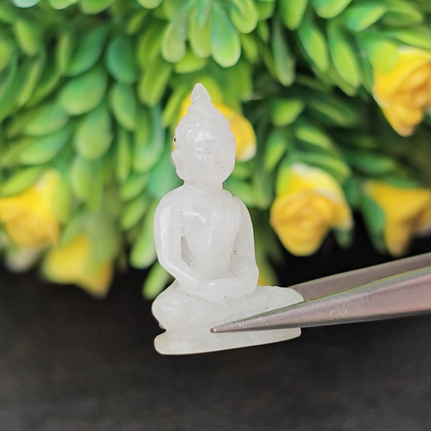 หยก แกะสลัก รูป พระ (Burmese jadeite) 15.37 กะรัต (cts.) หยก พม่า แท้