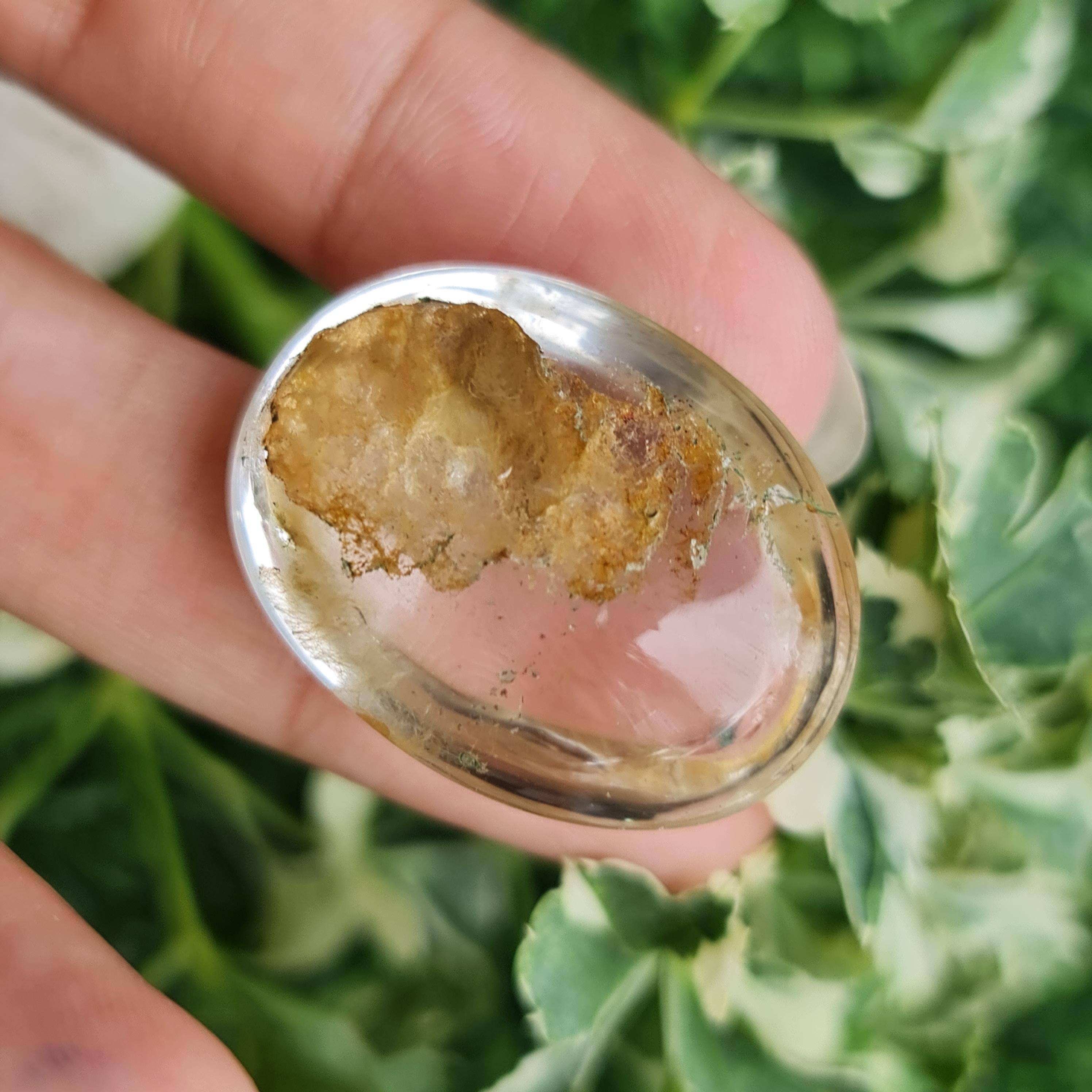 โป่งข่าม ควอตซ์ Rutilated Quartz 63.46 กะรัต Cts. พลอยแท้ อัญมณีมงคลประจําวันเกิด เครื่องประดับพลอย
