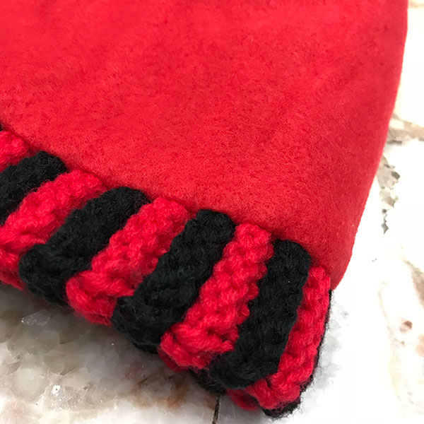 หมวกไหมพรมกันหนาวซับผ้าสำลีหนานุ่ม แต่งปอมใหญ่ (11433L)