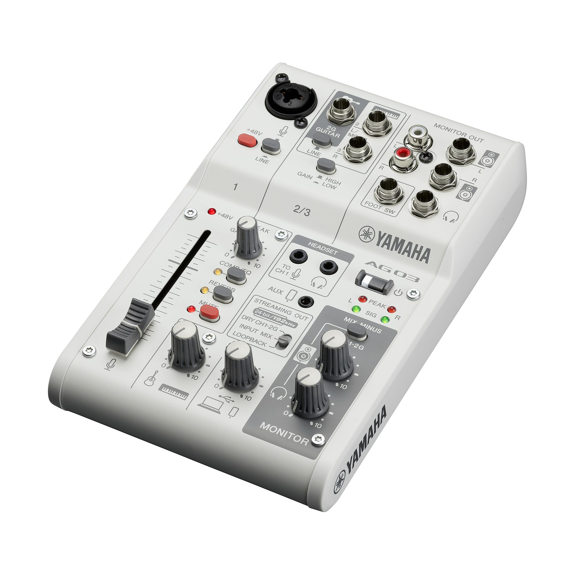 YAMAHA AG03MK2 มิกเซอร์ ดิจิตอล 3 ชาแนล พร้อม USB audio interface (สีดำ)