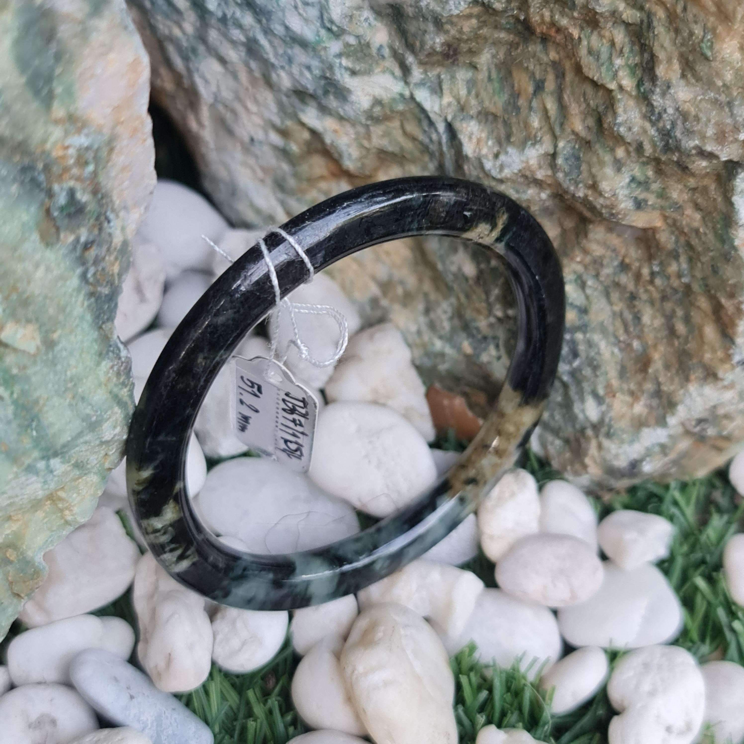 JB6711154 หยก พม่า แท้ Jade กำไลหยก 51.2 มม. (Jadeite bracelet) พม่า (Myanmar)