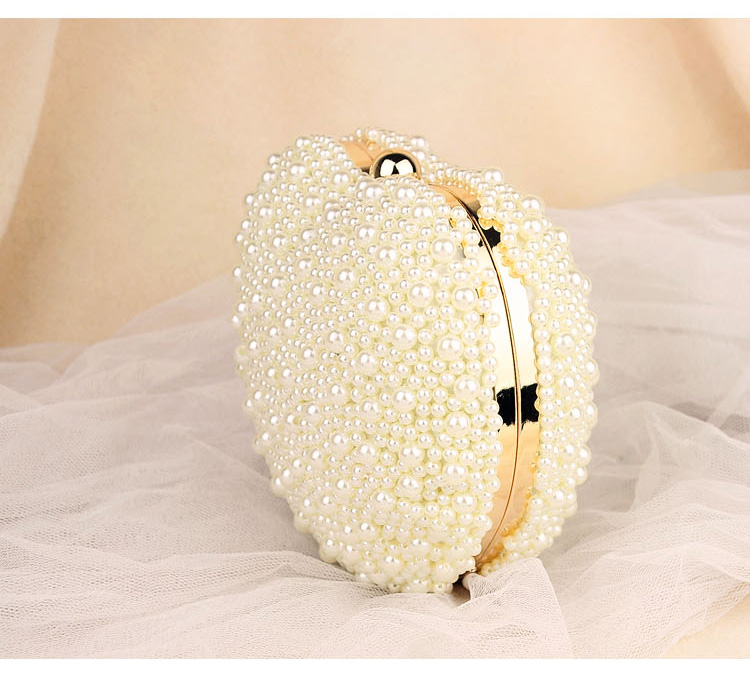 Evening Clutch กระเป๋าออกงาน แต่งมุกทั้งใบ รูปหัวใจ สวยน่ารัก