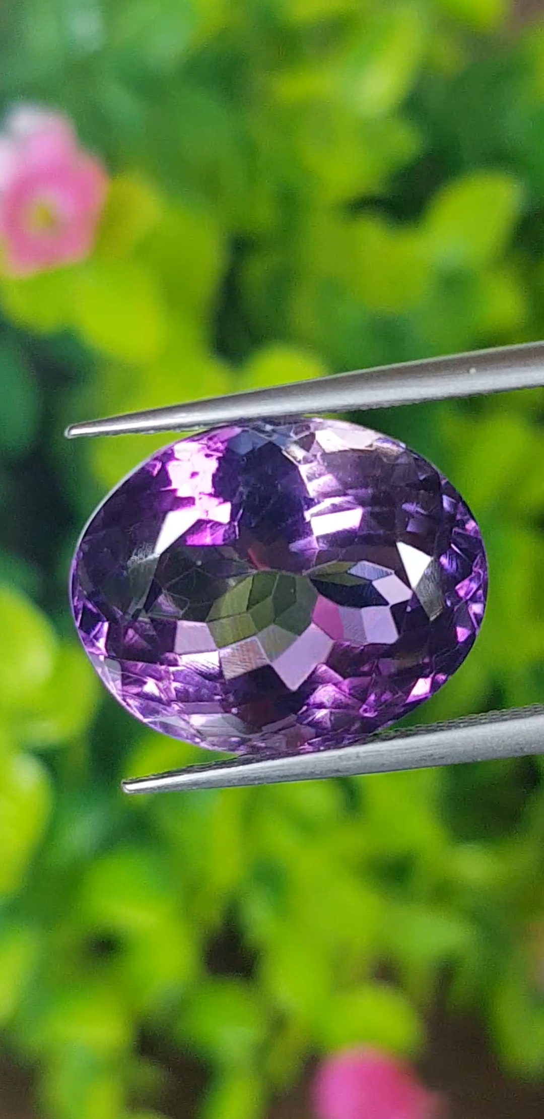 พลอย อเมทิส Amethyst 11.36 กะรัต (Cts.) พลอยแท้ อัญมณีมงคลประจําวันเกิด เครื่องประดับพลอย