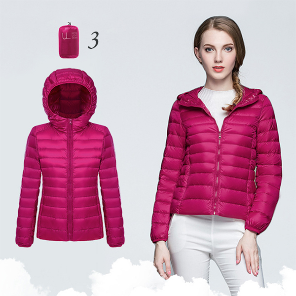 Ultra Light Down เสื้อกันหนาวขนเป็ด มีฮู้ดพร้อมถุงเก็บ (11966X)