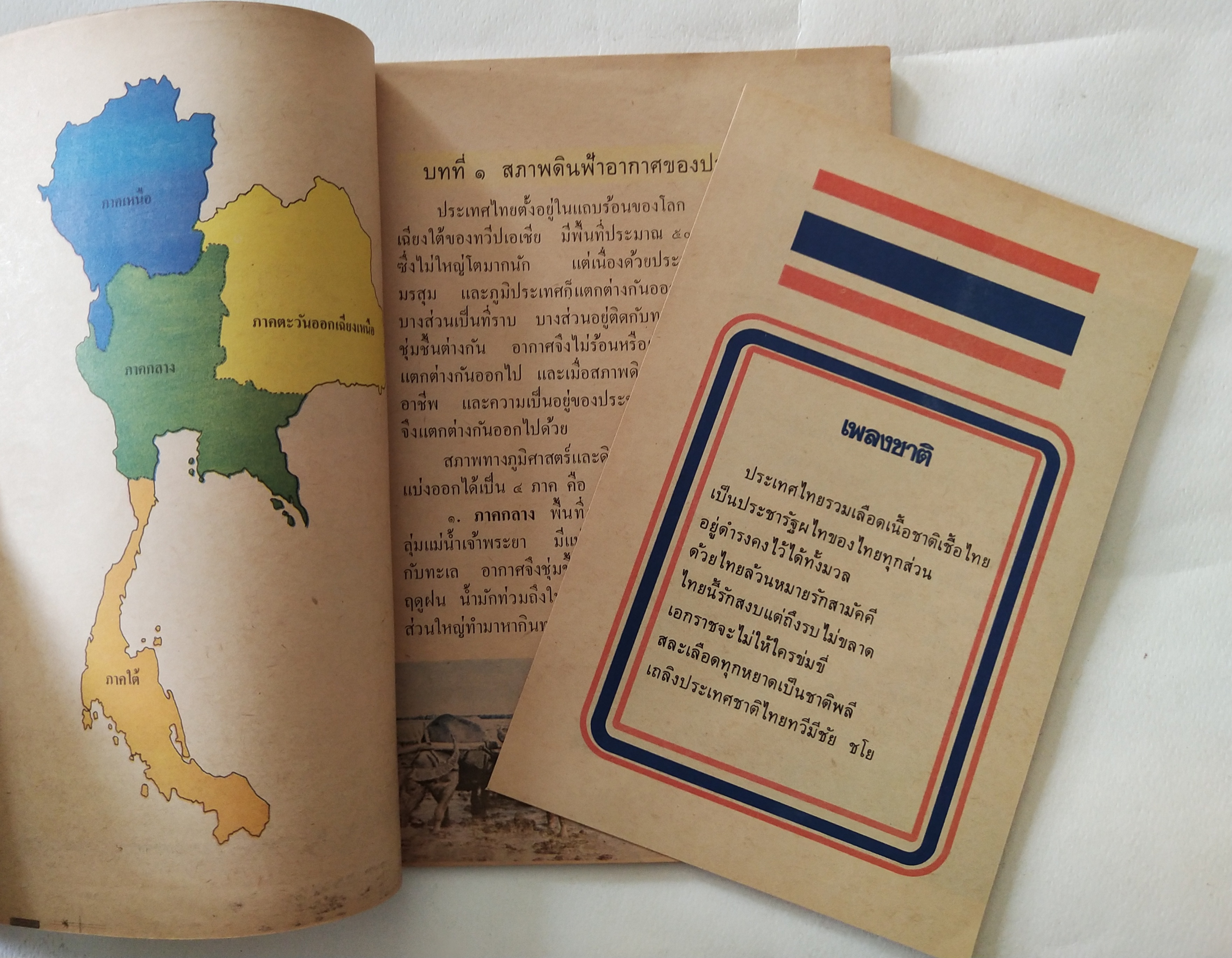 หนังสือเรียนเก่า แบบเรียนวิชาสังคมศึกษา ชั้นประถมปีที่ 3 ของกระทรวงศึกษาธิการ ปีที่พิมพ์ 2519