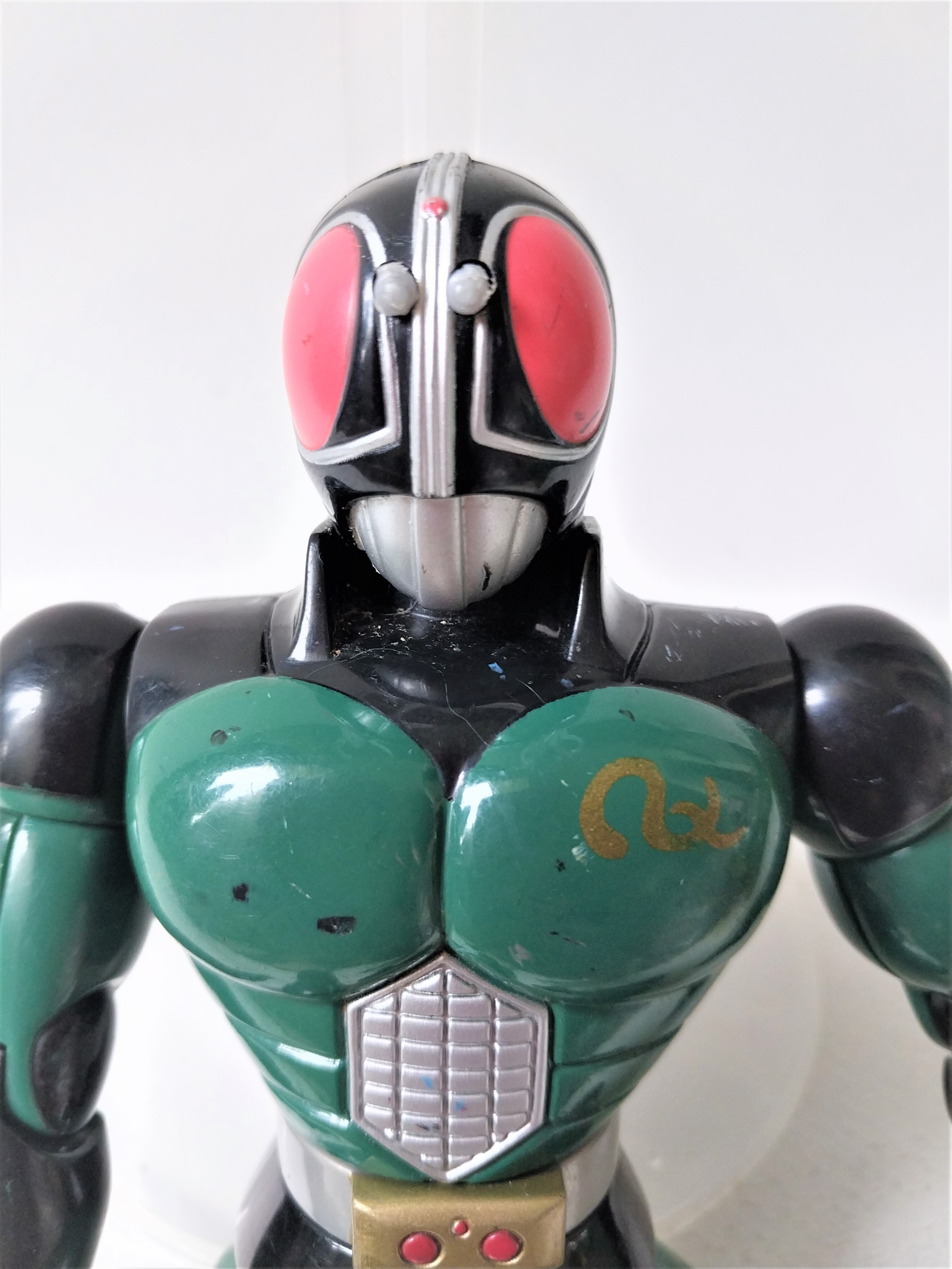 มีหลายภาพ ,**ไม่มีเขา มือชำรุด สีมีรอยบ้าง ตามภาพ มาส์คไรเดอร์แบล๊ค RX Posable Action Figure ขนาด 8 นิ้ว ข้อต่อทั้งตัว ไม่หลวม