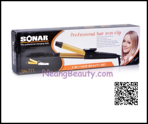 เครื่องหนีบผม ม้วนผม 2in1 Sonar รุ่น SN-771 รุ่นใหม่ล่าสุด
