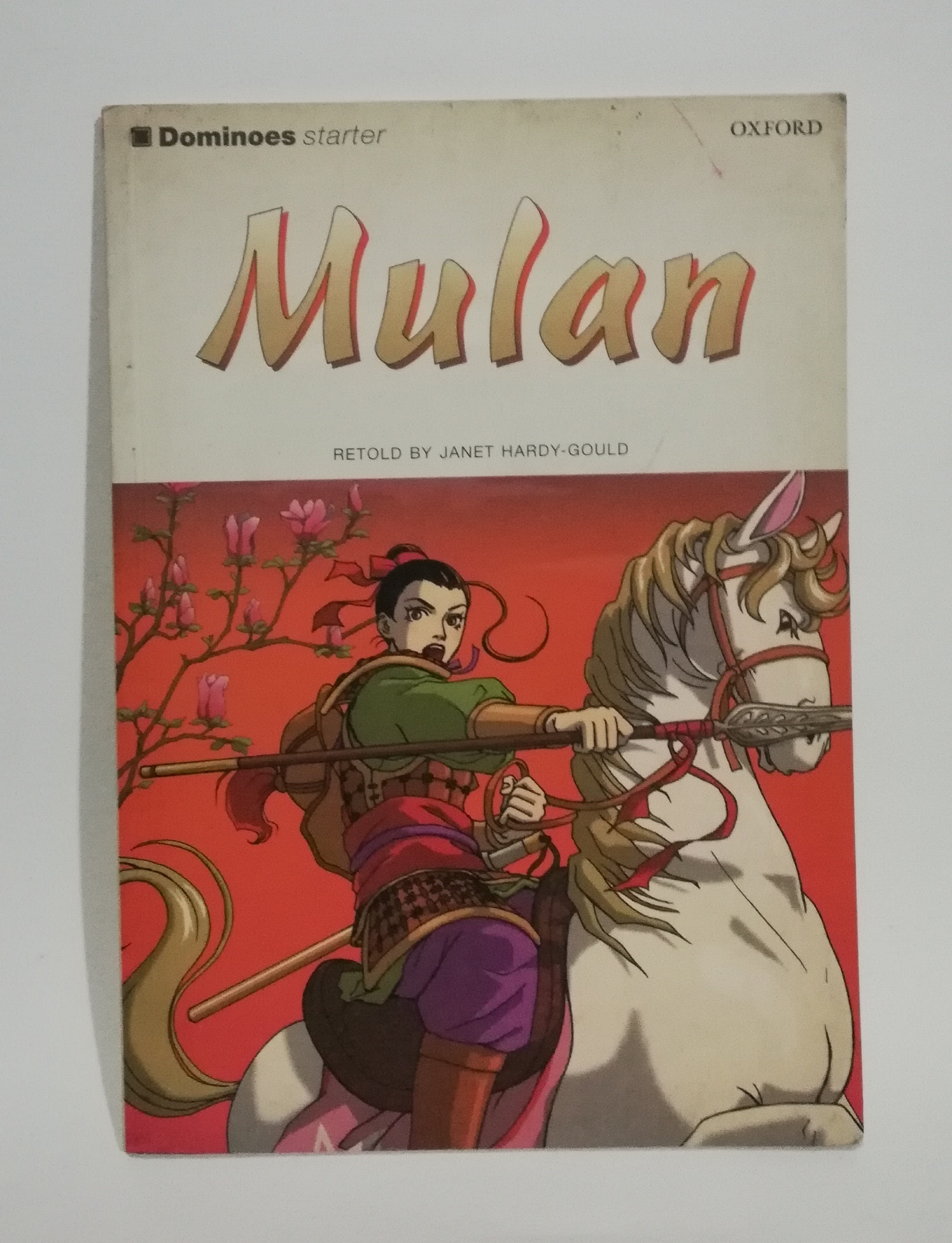 มีหลายภาพ, หนังสือเรียนเก่า ภาษาอังกฤษ พร้อมแบบฝึกหัดเรื่อง Mulan มู่หลาน, retold by Janet Hardy Gould, Oxford University Press