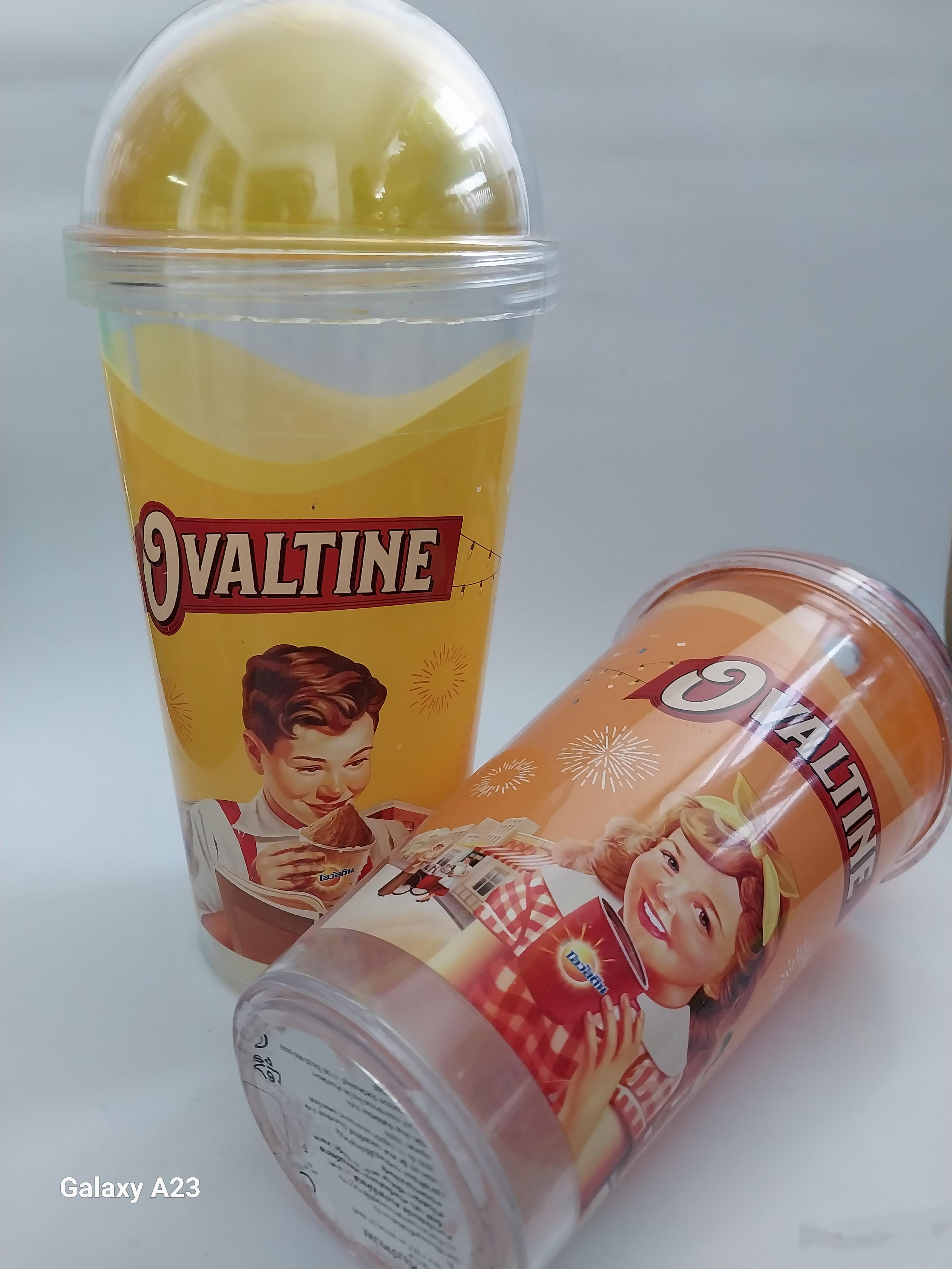 มีหลายภาพ แก้วโอวัลติน (ราคาใบละ) ของเก่ามีรอยบ้างกรุณาดูทุกภาพ Ovaltine