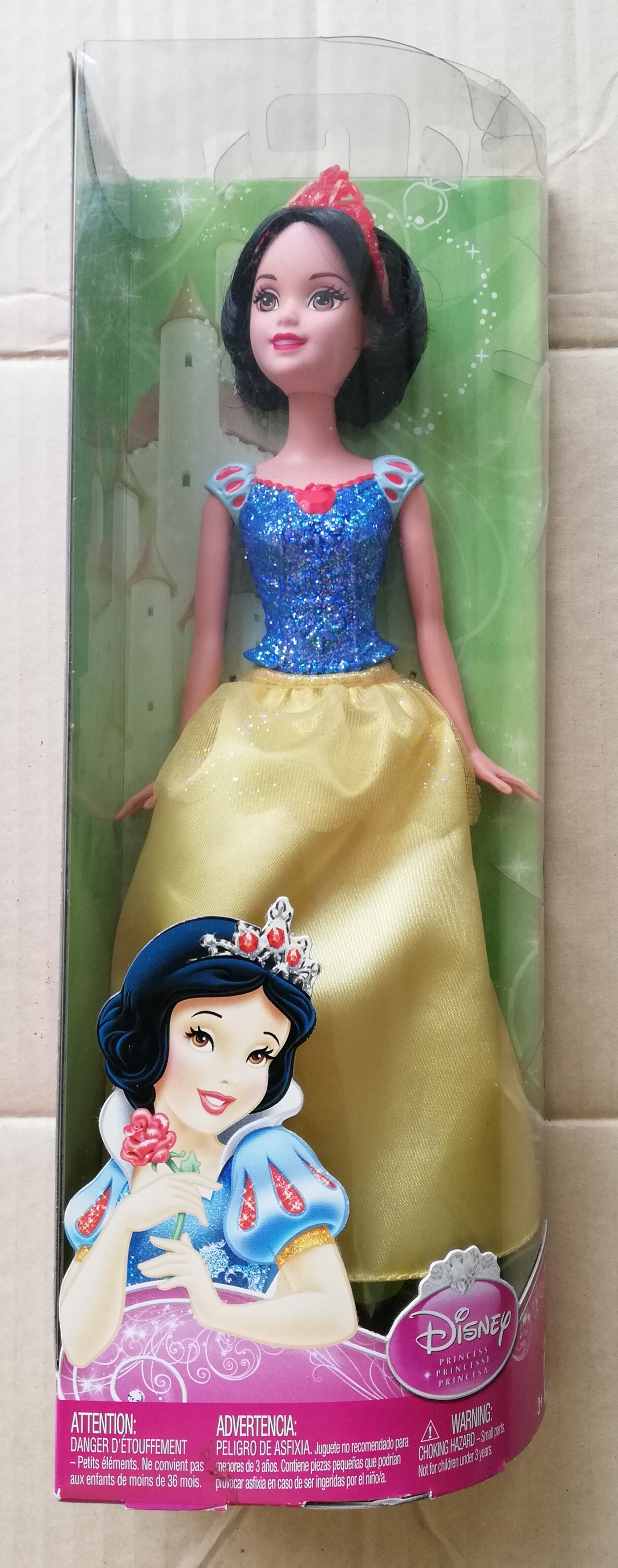 ของสะสมในแพ็ค Disney Princess, Princess Snow White เจ้าหญิงดิสนีย์ เจ้าหญิงสโนว์ไวท์ ใส่เสื้อมีแขน, ลิขสิทธิ์แมทเทล, Mattel