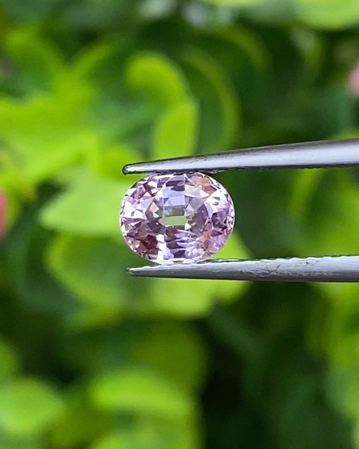 พลอย ชมพู พิ้ง แซฟไฟร์ Pink Sapphire 0.91 กะรัต (Cts.) พลอยแท้ อัญมณีมงคลประจําวันเกิด เครื่องประดับพลอย