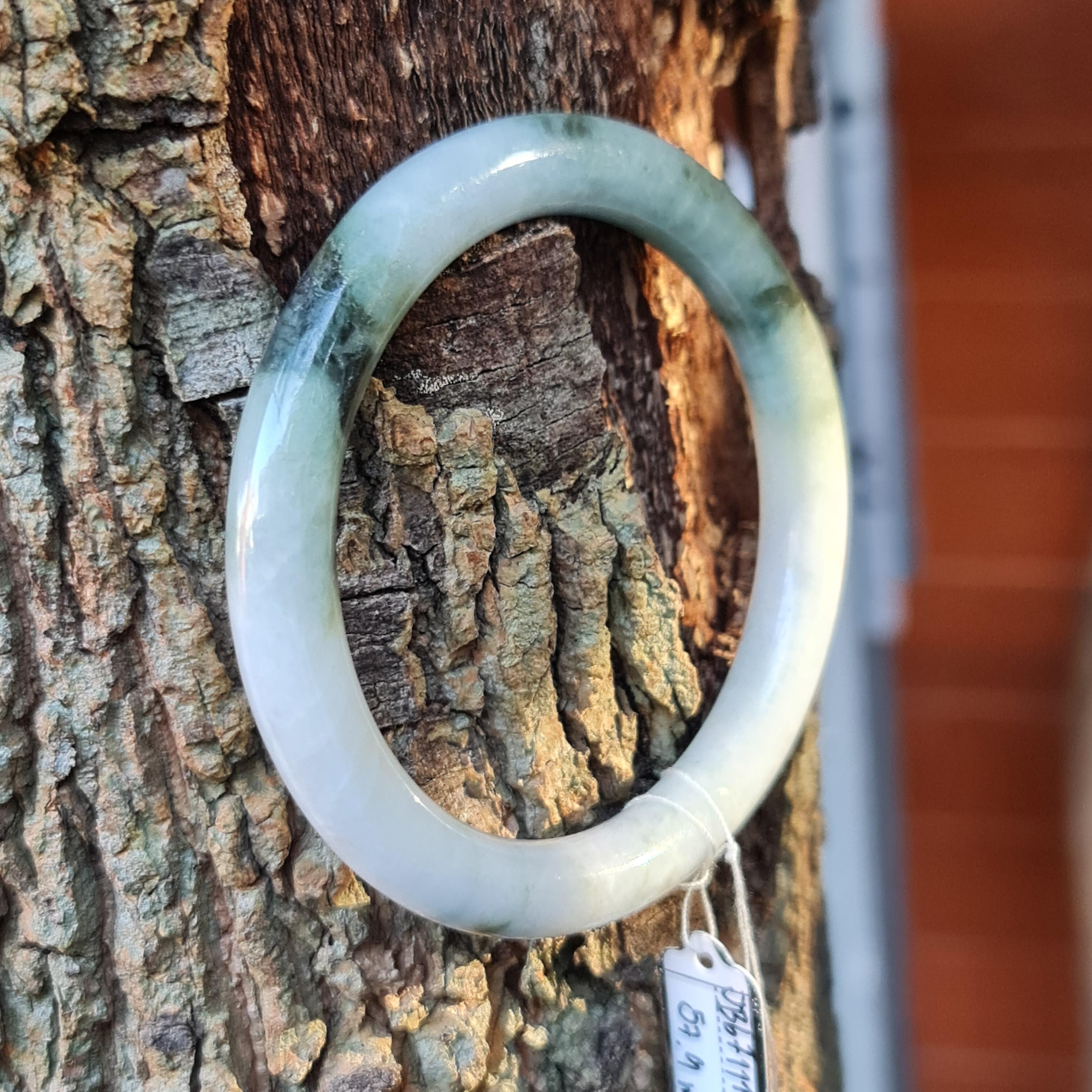 JB6711133 หยก พม่า แท้ Jade กำไลหยก 57.9 มม. (Jadeite bracelet) พม่า (Myanmar)