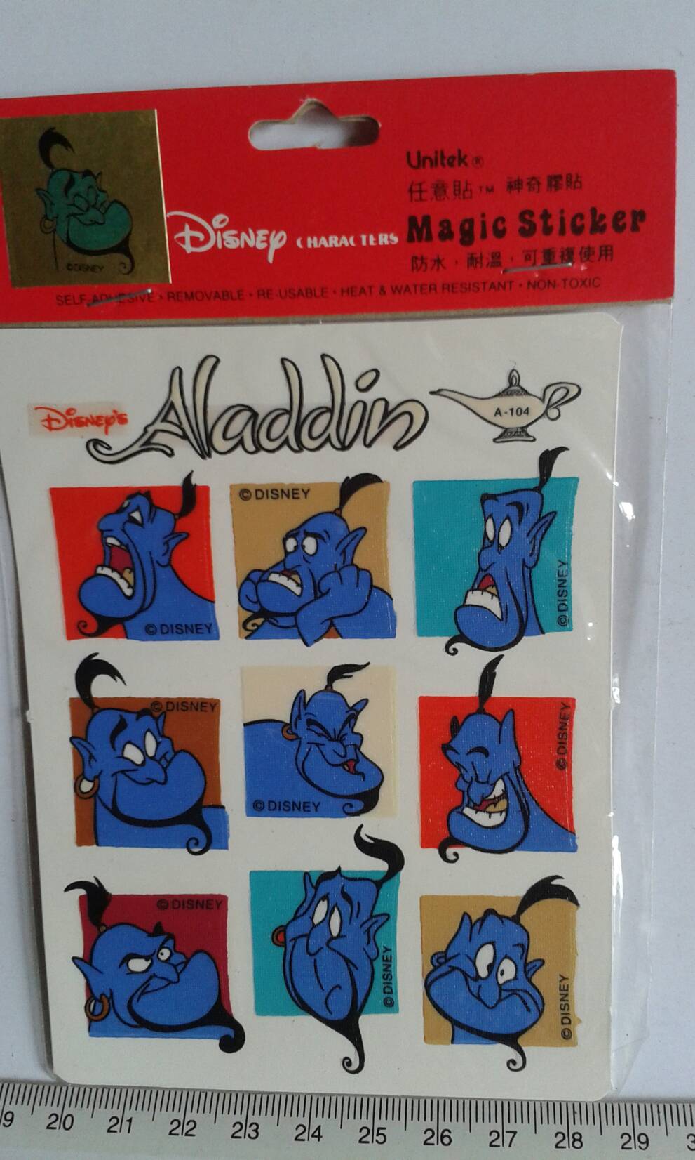 Magic Sticker,Disney 's Aladdin, เมจิก สติ๊กเกอร์ ลาย อาละดินจากดิสนีย์