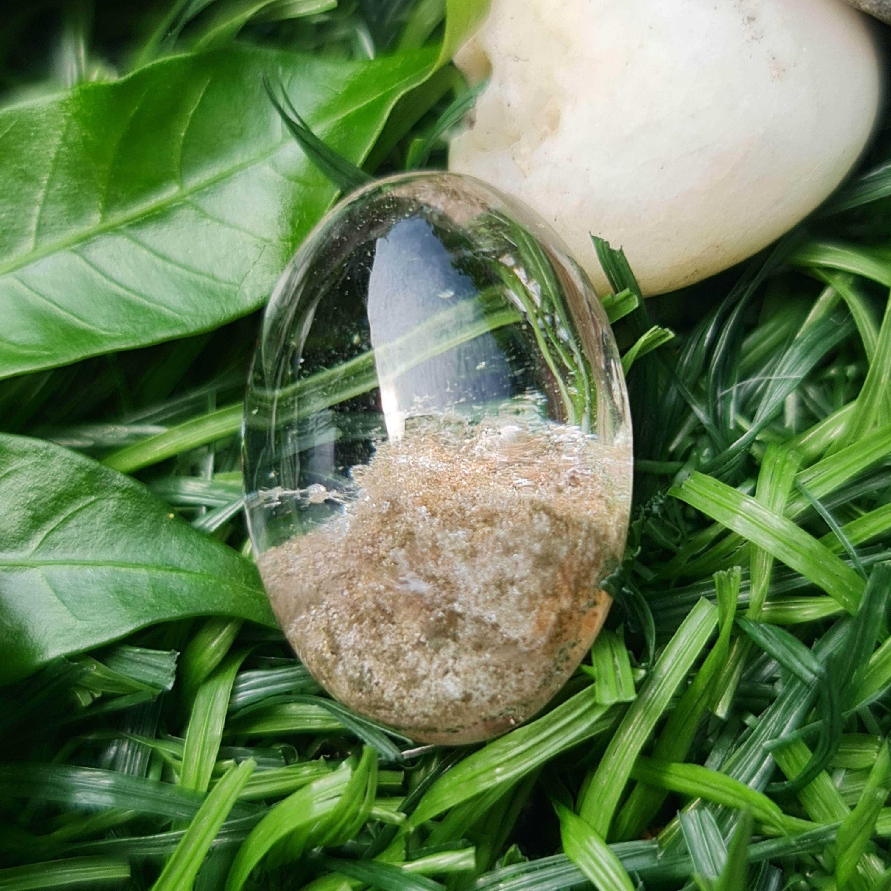 โป่งข่าม ควอตซ์ Rutilated Quartz 22.32 กะรัต Cts. พลอยแท้ อัญมณีมงคลประจําวันเกิด เครื่องประดับพลอย