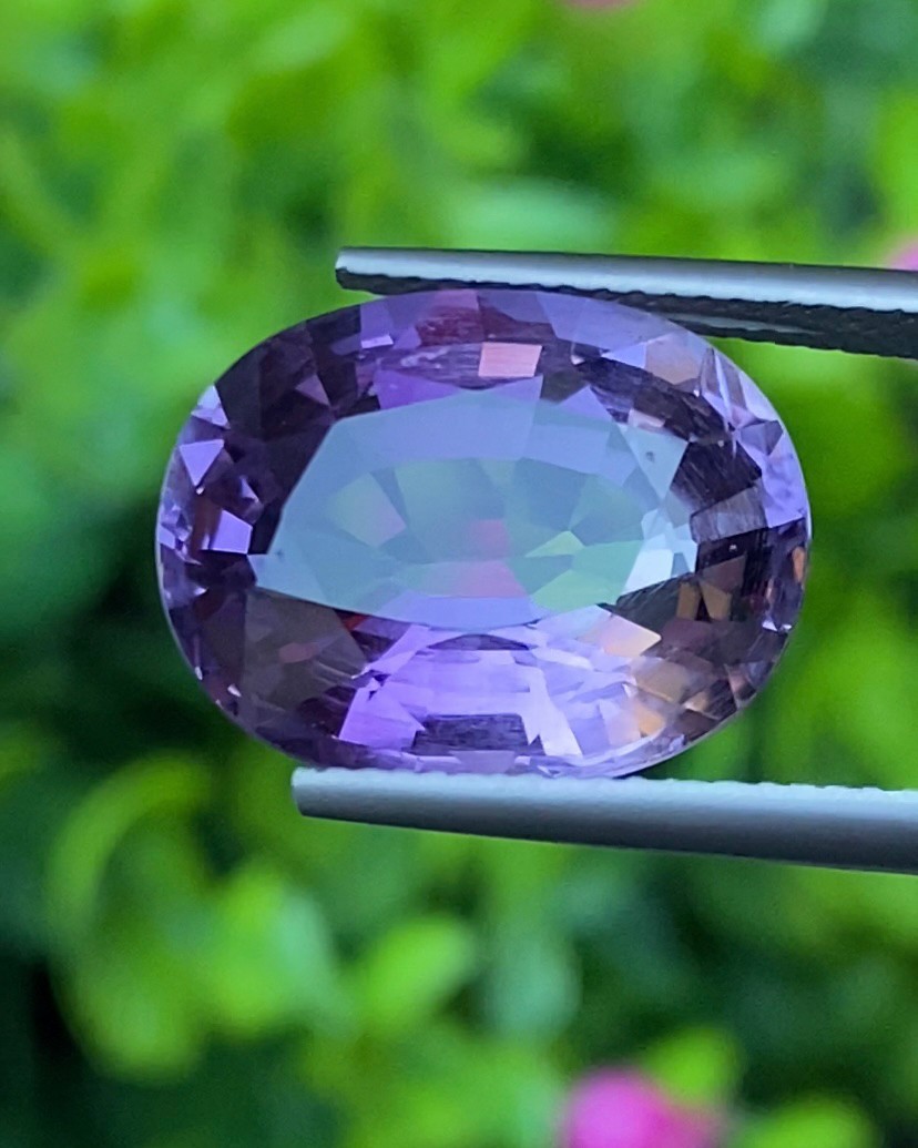 พลอย อเมทิส Amethyst 10.14 กะรัต (Cts.) พลอยแท้ อัญมณีมงคลประจําวันเกิด เครื่องประดับพลอย