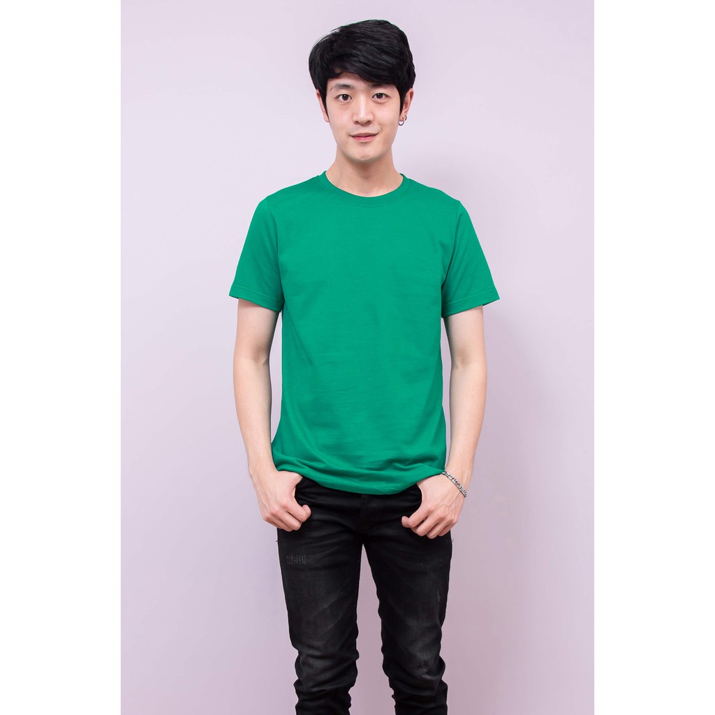 เสื้อยืด OV101 คอกลม ผ้าCotton100% 32 เนื้อนุ่ม ใส่สบาย สีเขียวมิ้นท์