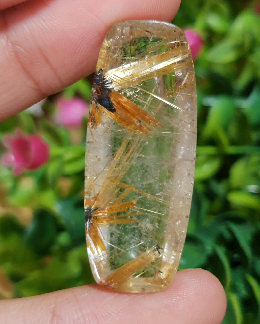 ไหมทอง สตาร์ ควอตซ์ Golden Star Rutilated Quartz 51.20 กะรัต Cts.พลอยแท้ อัญมณีมงคลประจําวันเกิด เครื่องประดับพลอย