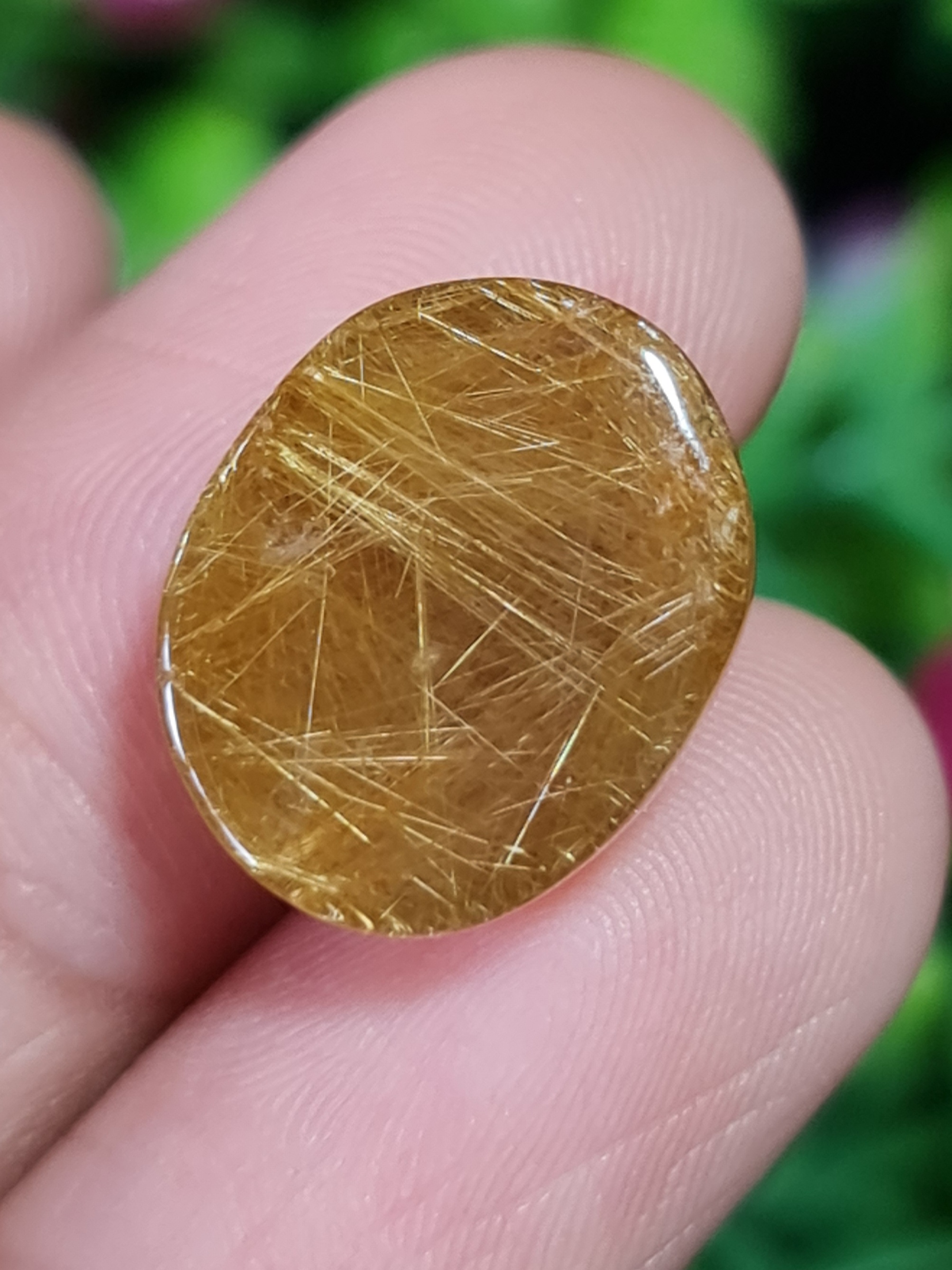 ไหมทอง ควอตซ์ Golden Rutilated Quartz 15.69 กะรัต Cts.พลอยแท้ อัญมณีมงคลประจําวันเกิด เครื่องประดับพลอย