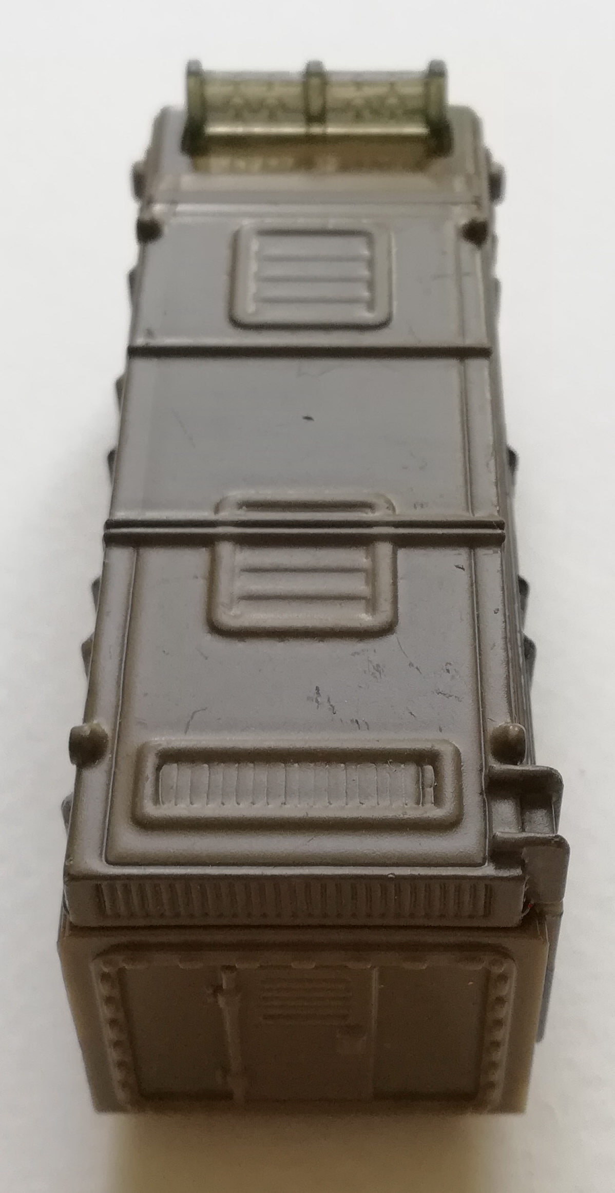 Die Cast,รถเหล็ก,รถบัส 6ล้อ ลายพรางสีน้ำตาล ลายเทาเหลือง จาก MATCHBOX,Fleetwood MB1124, 2017 Mattel **ไม่มีแพ็ค