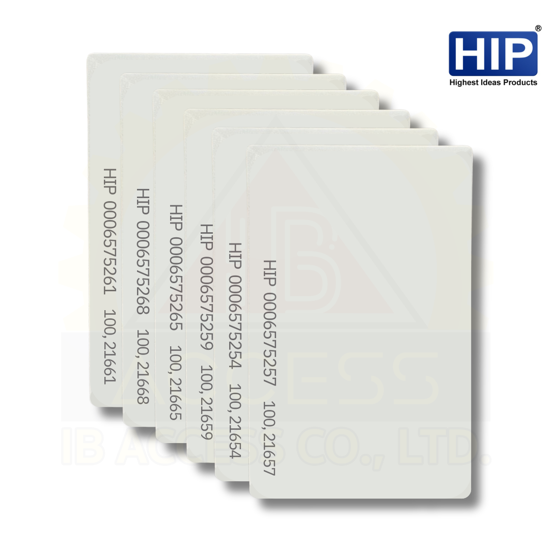 บัตรคีย์การ์ด Proximity Card แบบบาง 0.8 mm. ID 125KHz. ยี่ห้อ HIP (ไม่เรียงเลข) ไม่มีขั้นต่ำ