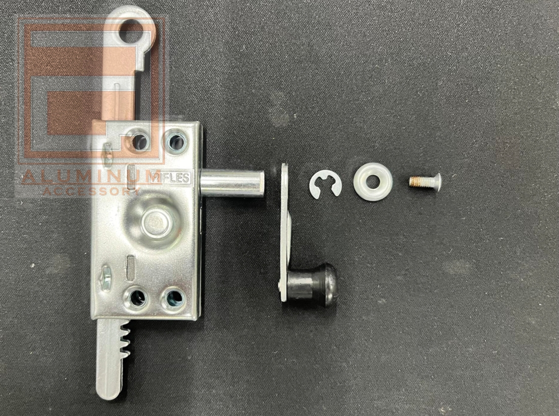 มือหมุนบานเกล็ด ไรเฟิล(กล่องแดง) เงิน