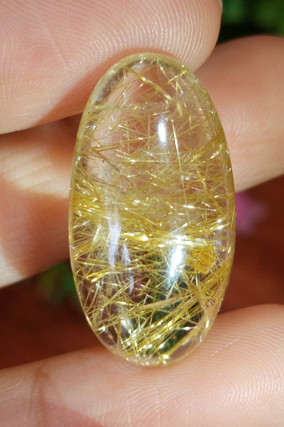 ไหมทอง ควอตซ์ Golden Rutilated Quartz 26.08 กะรัต Cts.พลอยแท้ อัญมณีมงคลประจําวันเกิด เครื่องประดับพลอย