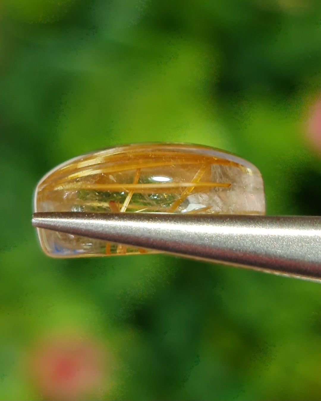 ไหมทอง ควอตซ์ Golden Rutilated Quartz 7.00 กะรัต Cts.พลอยแท้ อัญมณีมงคลประจําวันเกิด เครื่องประดับพลอย