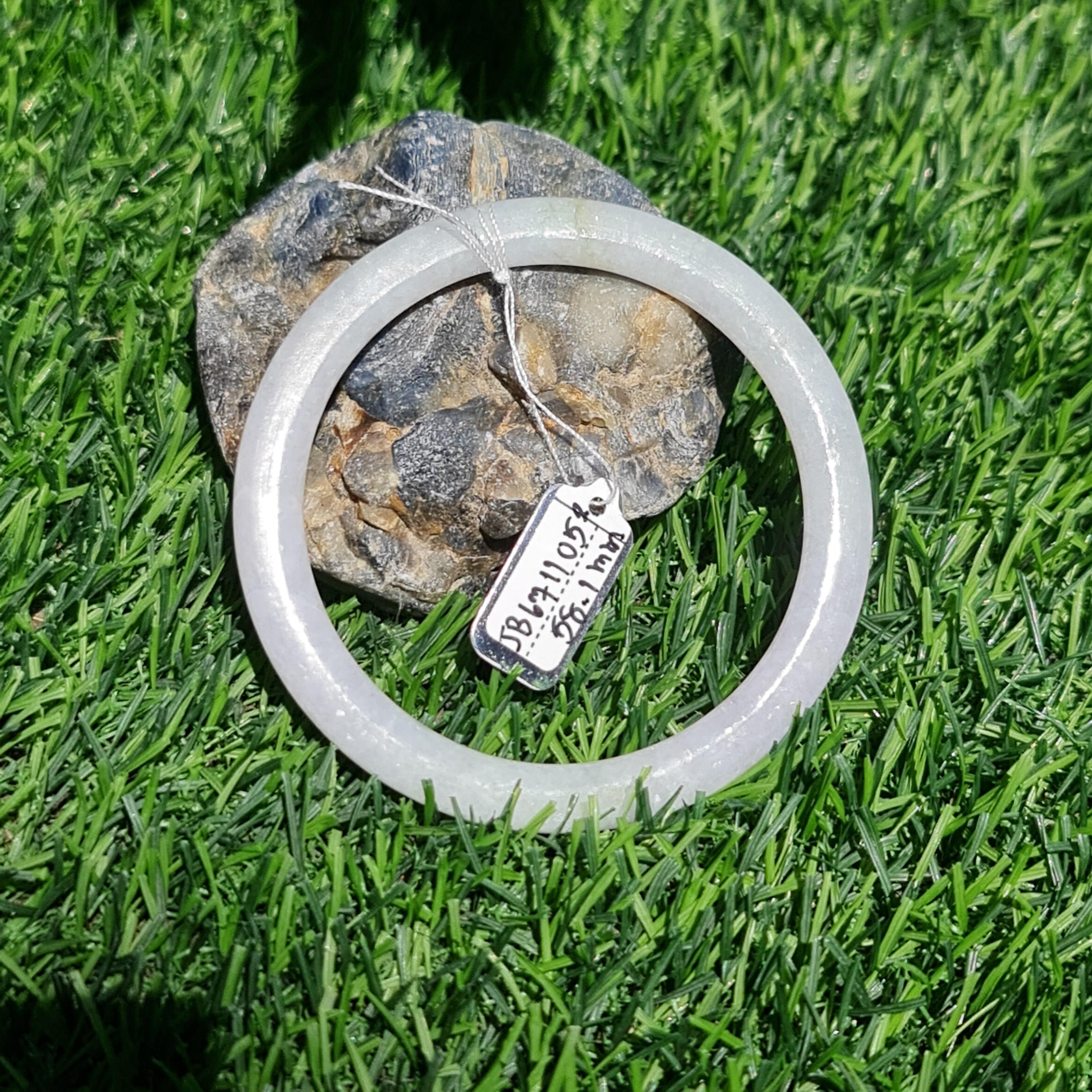 JB6711052 หยก พม่า แท้ Jade กำไลหยก 58.1 มม. (Jadeite bracelet) พม่า (Myanmar)