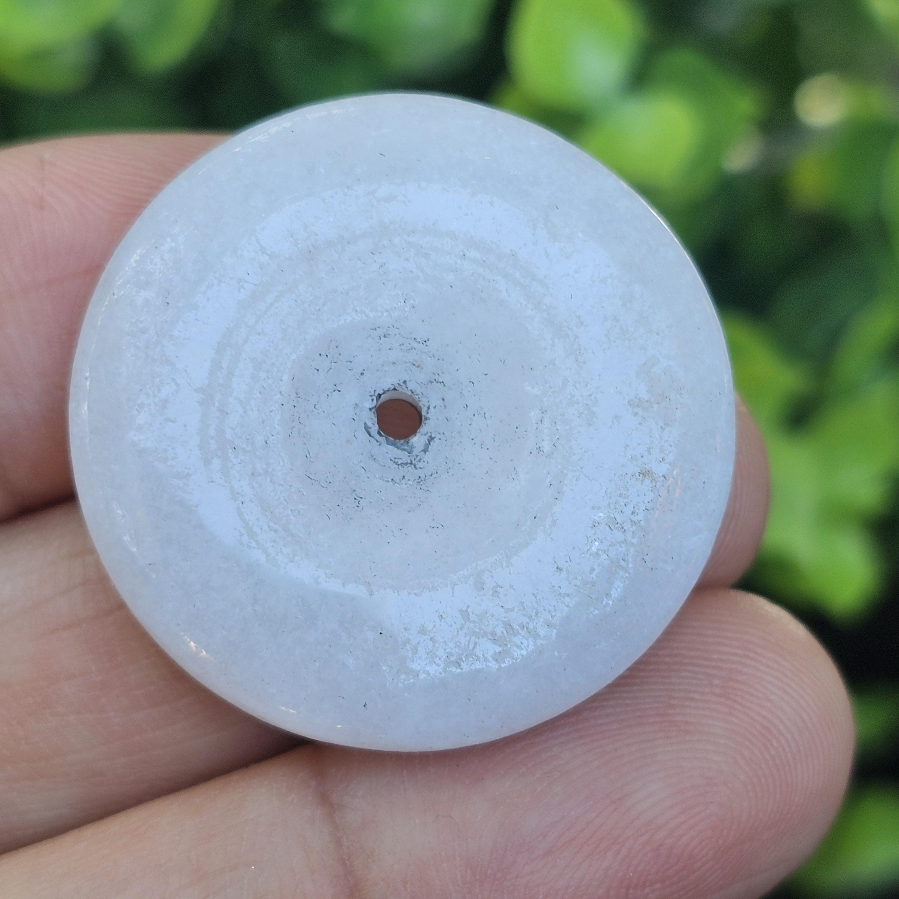 หยก พม่า แท้ Jade จี้โดนัทหยก (Bi-dise jadeite) พม่า (Myanmar) 58.40 กะรัต (Cts.)