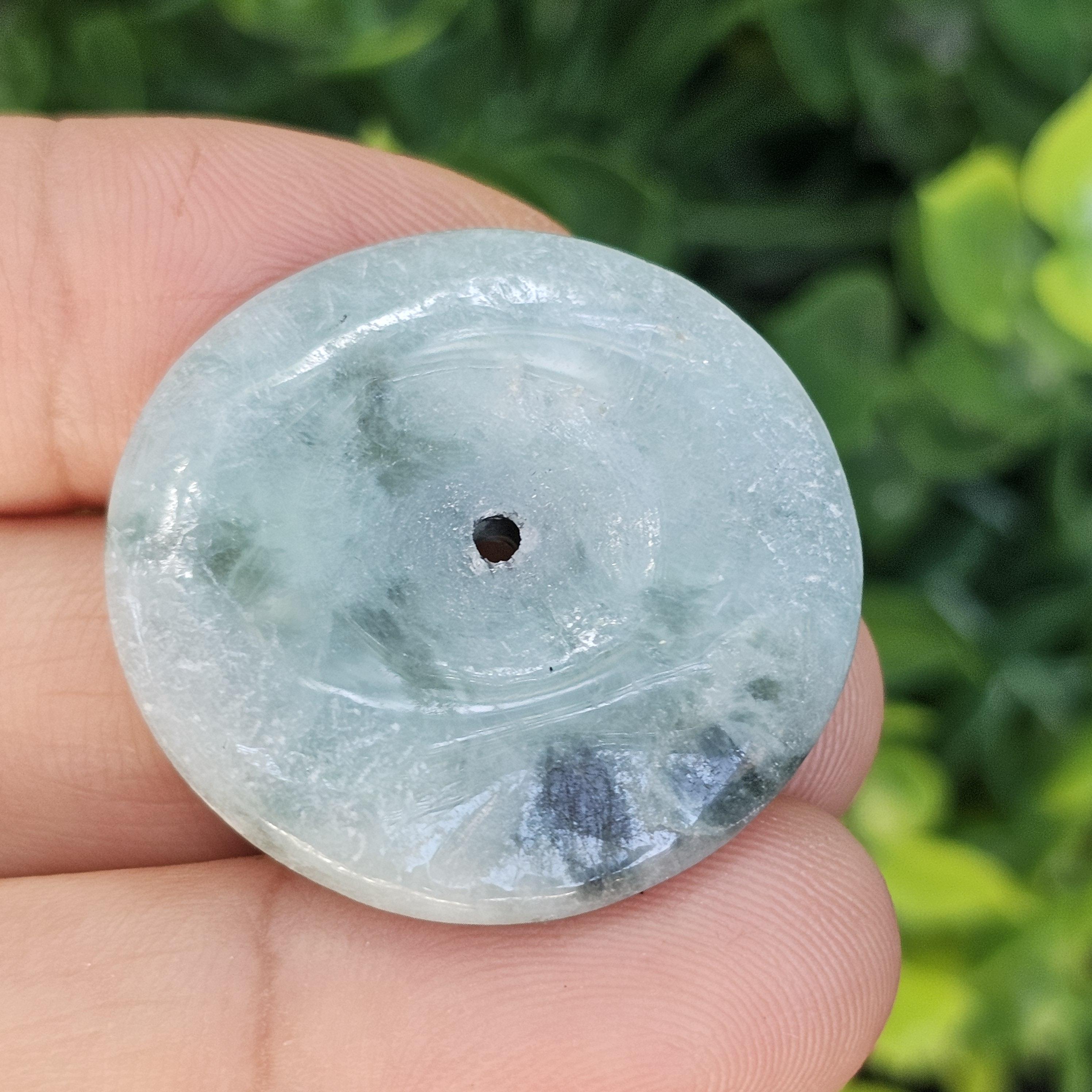หยก พม่า แท้ Jade จี้โดนัทหยก (Bi-dise jadeite) พม่า (Myanmar) 59.37 กะรัต (Cts.)