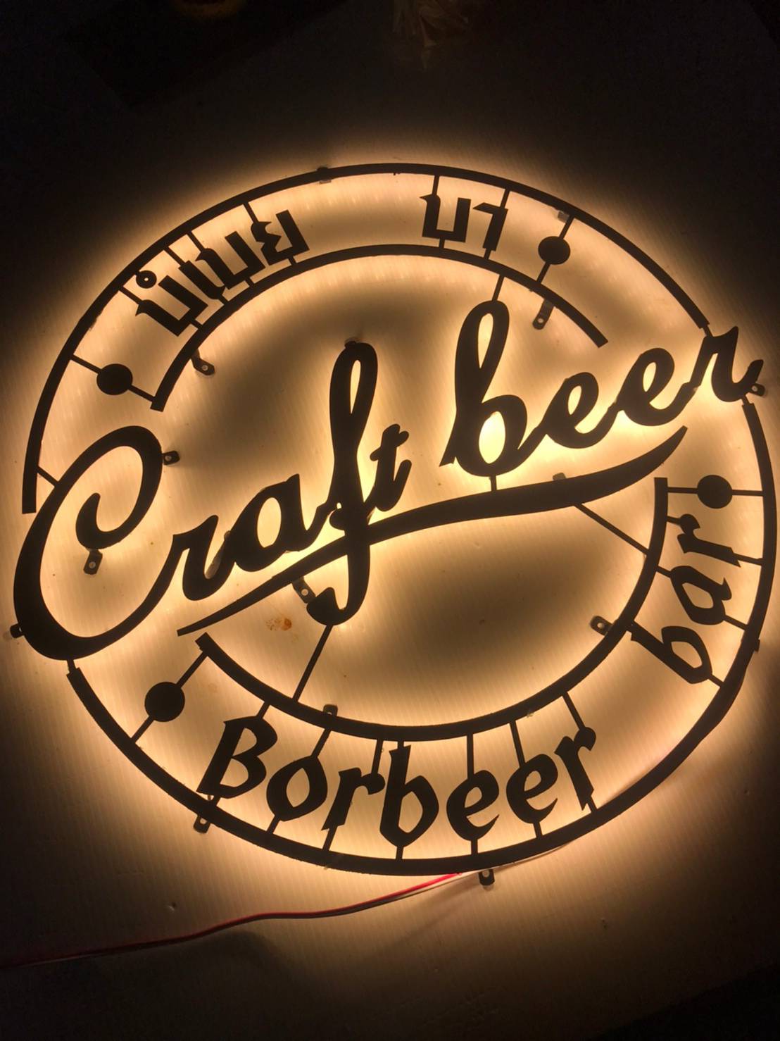 #ป้ายโลโก้ซิงค์ฉะลุไฟออกหลัง #ป้ายโลโก้ซิงค์ฉะลุทำสี