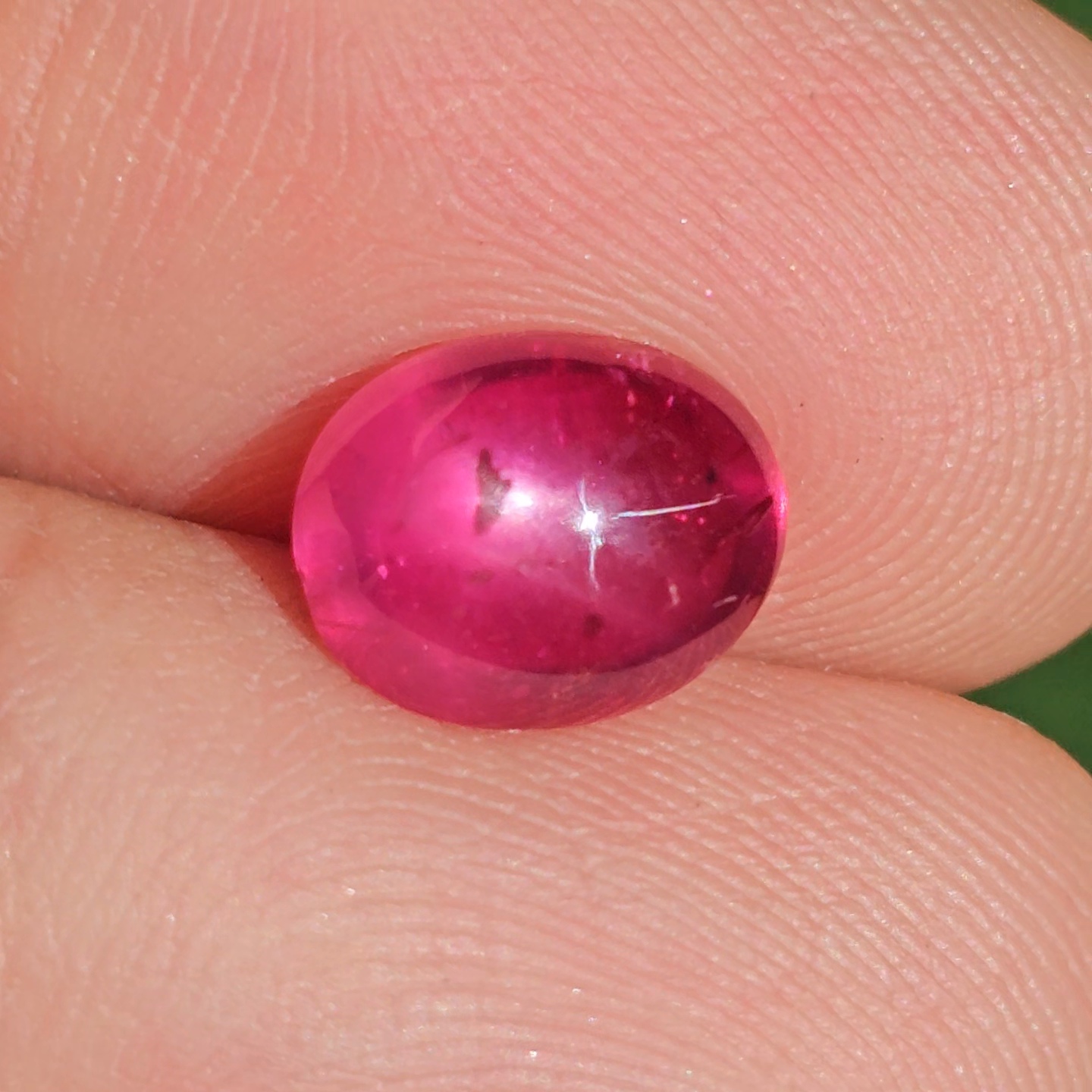 พลอย ทับทิม สตาร์ แซฟไฟร์ Ruby Star Sapphire 3.52 กะรัต (Cts.) พลอยแท้ อัญมณีมงคลประจําวันเกิด เครื่องประดับพลอย