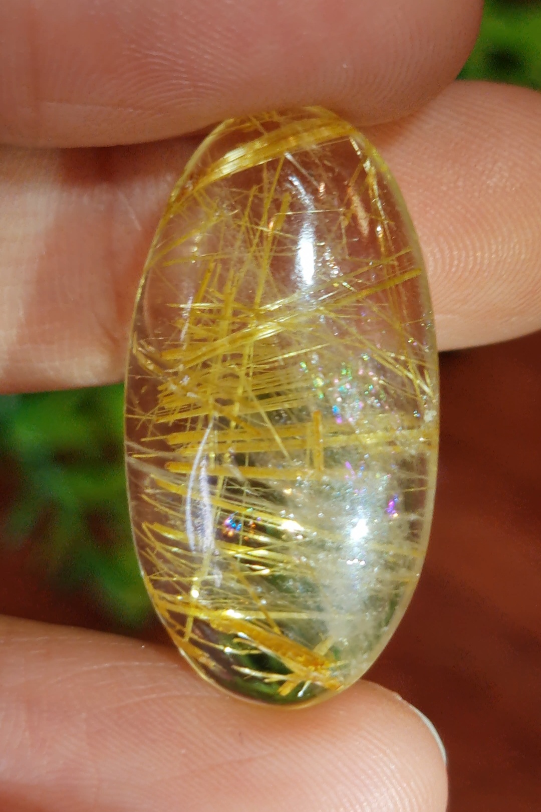 ไหมทอง ควอตซ์ Golden Rutilated Quartz 22.22 กะรัต Cts.พลอยแท้ อัญมณีมงคลประจําวันเกิด เครื่องประดับพลอย