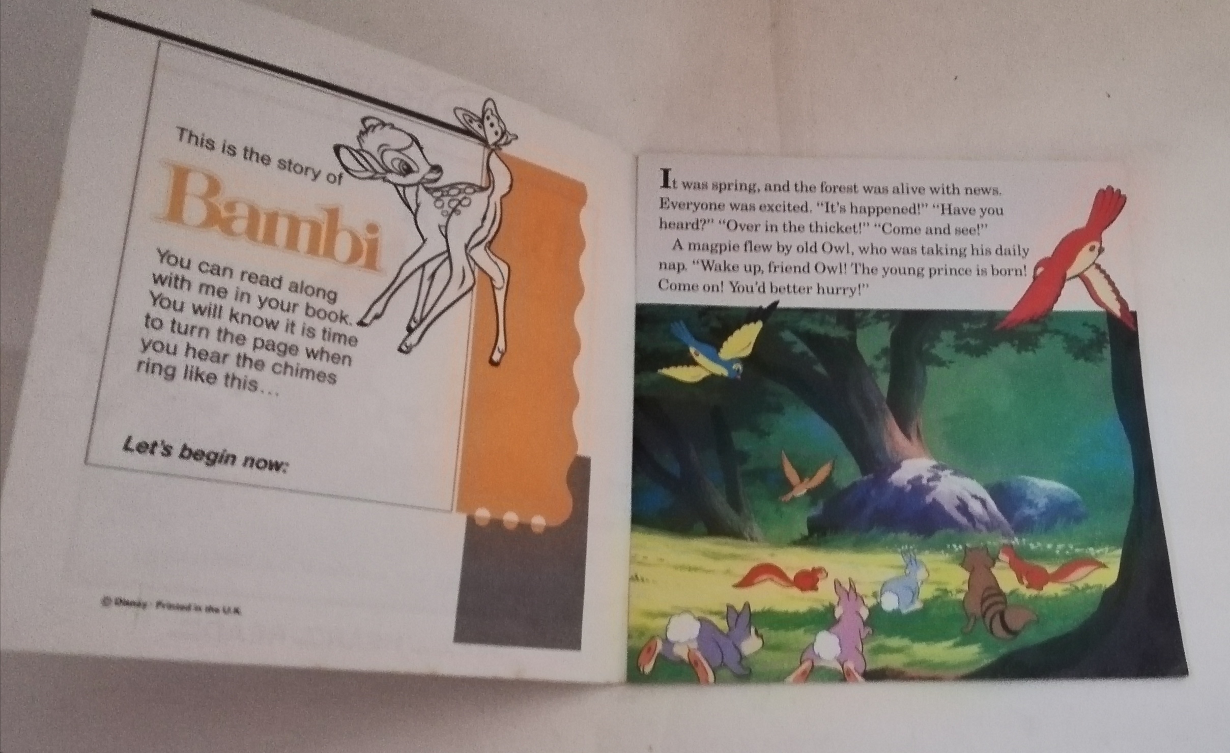 หนังสือนิทานภาษาอังกฤษจาก Disney แบมบี้ Bambi เล่มเล็ก ขนาด ประมาณ 7*7นิ้ว (เฉพาะหนังสือ ไม่มีเทปคลาสเซ็ท)