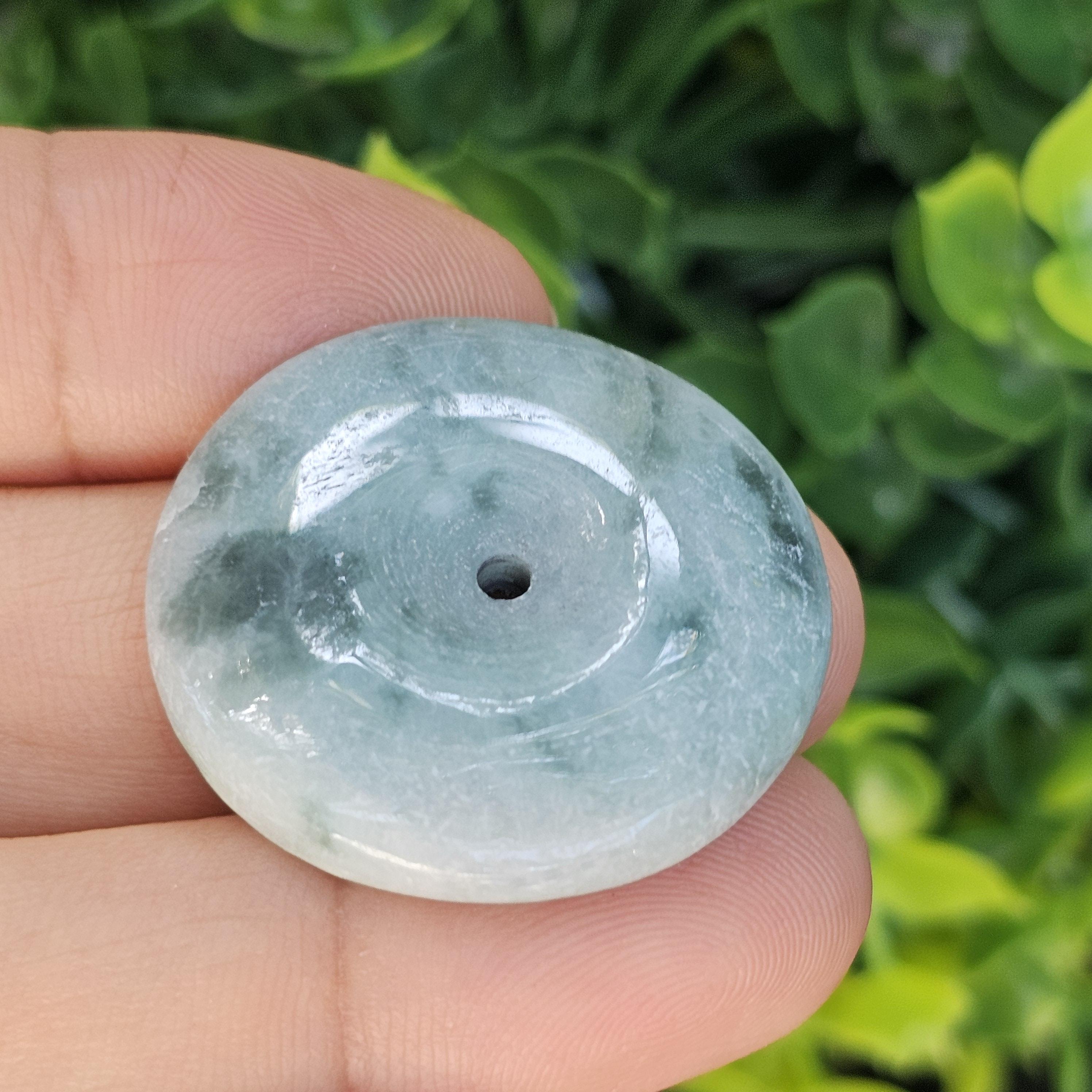 หยก พม่า แท้ Jade จี้โดนัทหยก (Bi-dise jadeite) พม่า (Myanmar) 59.37 กะรัต (Cts.)