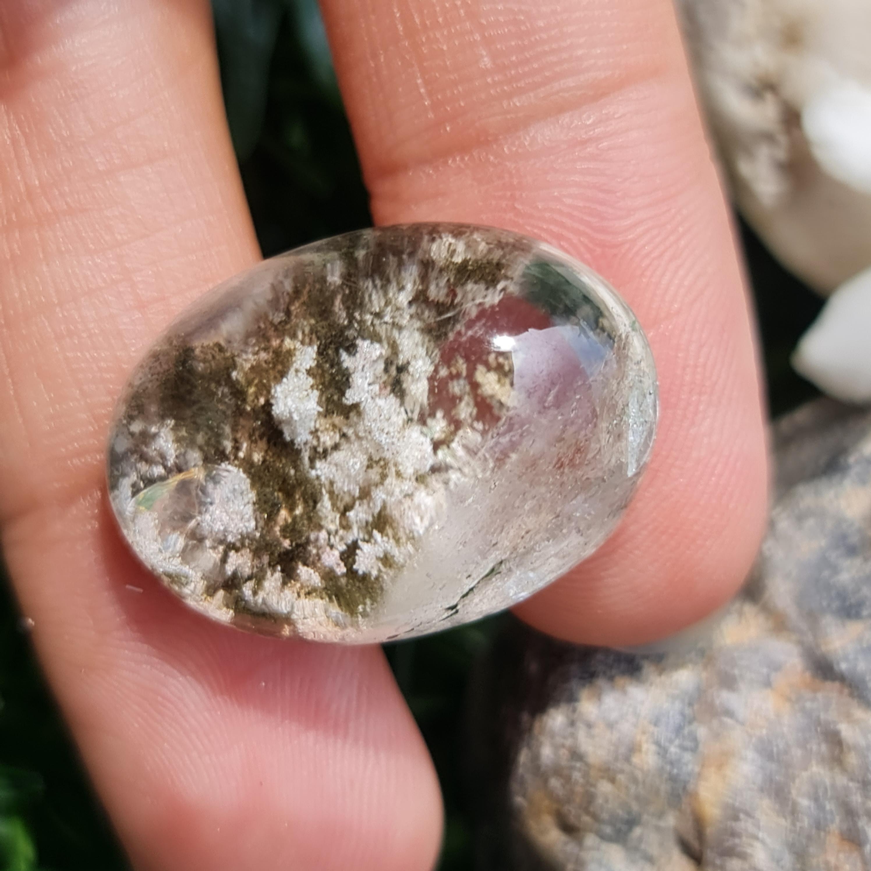 โป่งข่าม ควอตซ์ Rutilated Quartz 34.23 กะรัต Cts. พลอยแท้ อัญมณีมงคลประจําวันเกิด เครื่องประดับพลอย