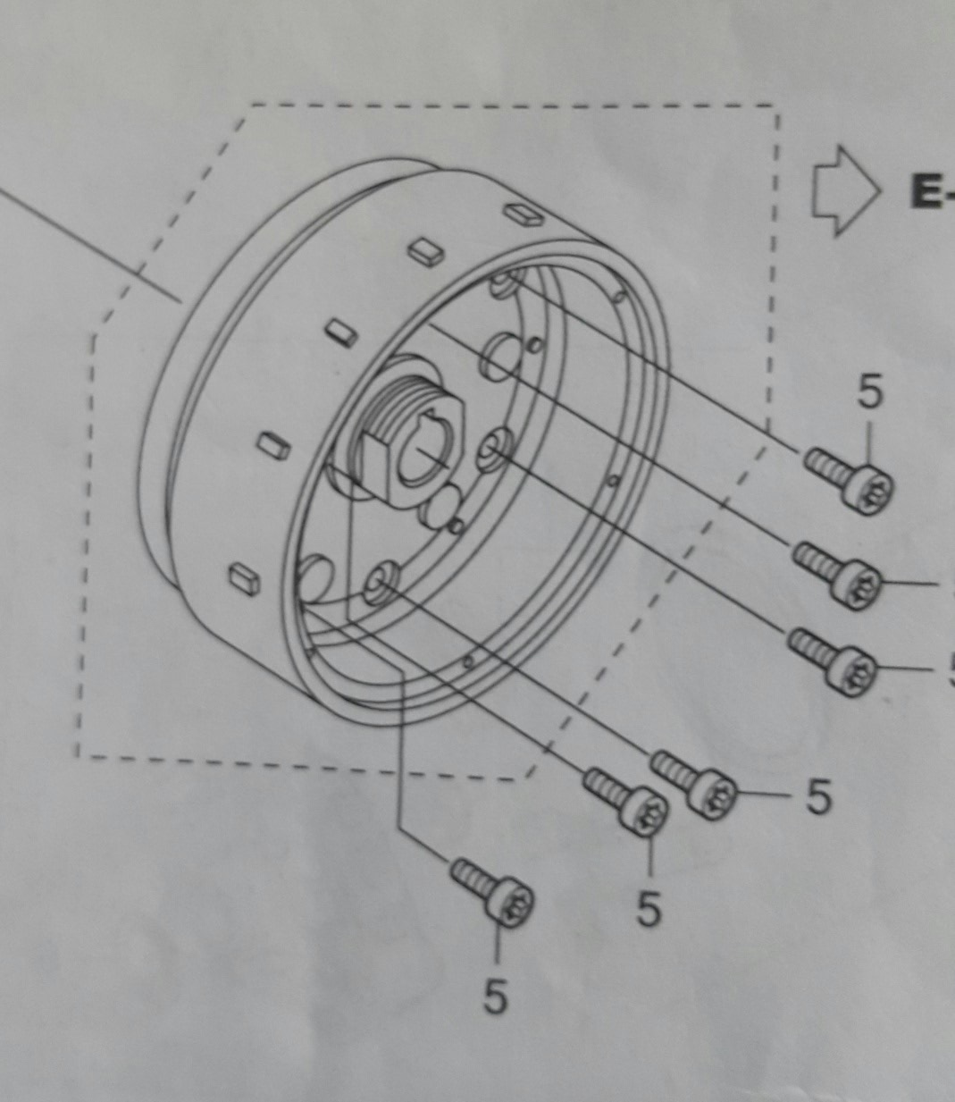 น๊อตยึดชุดคลัทช์สตาร์ท เวฟ110ไอ/ฯลฯ(6×14)