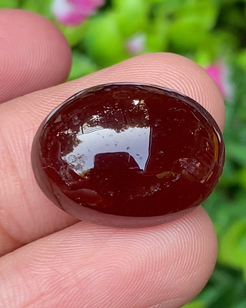 พลอย โกเมน Garnet 21.26 กะรัต (Cts.) พลอยแท้ อัญมณีมงคลประจําวันเกิด เครื่องประดับพลอย