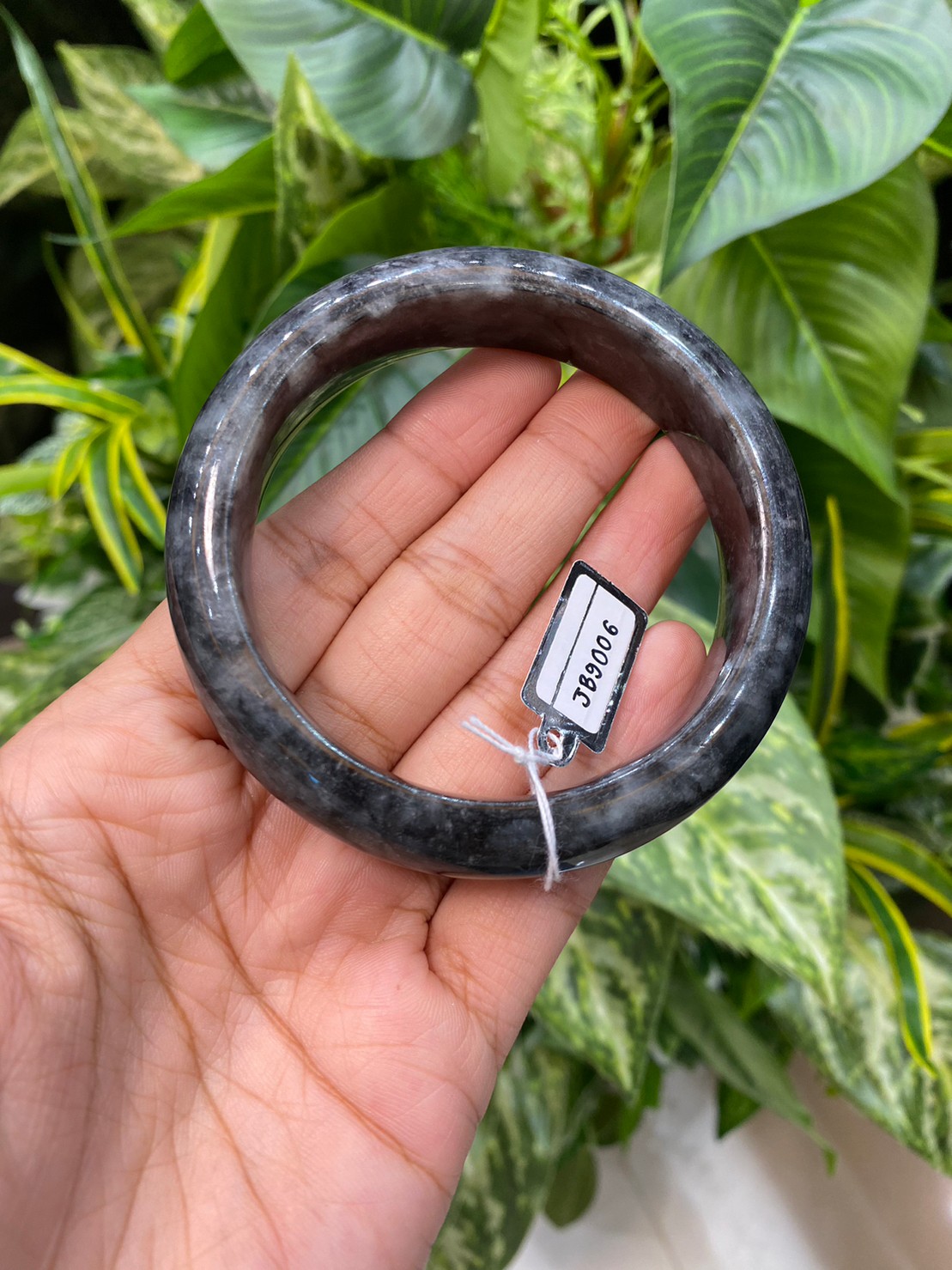 JB9006 หยก พม่า แท้ Jade กำไลหยก 57.9 มม. (Jadeite bracelet) พม่า (Myanmar)