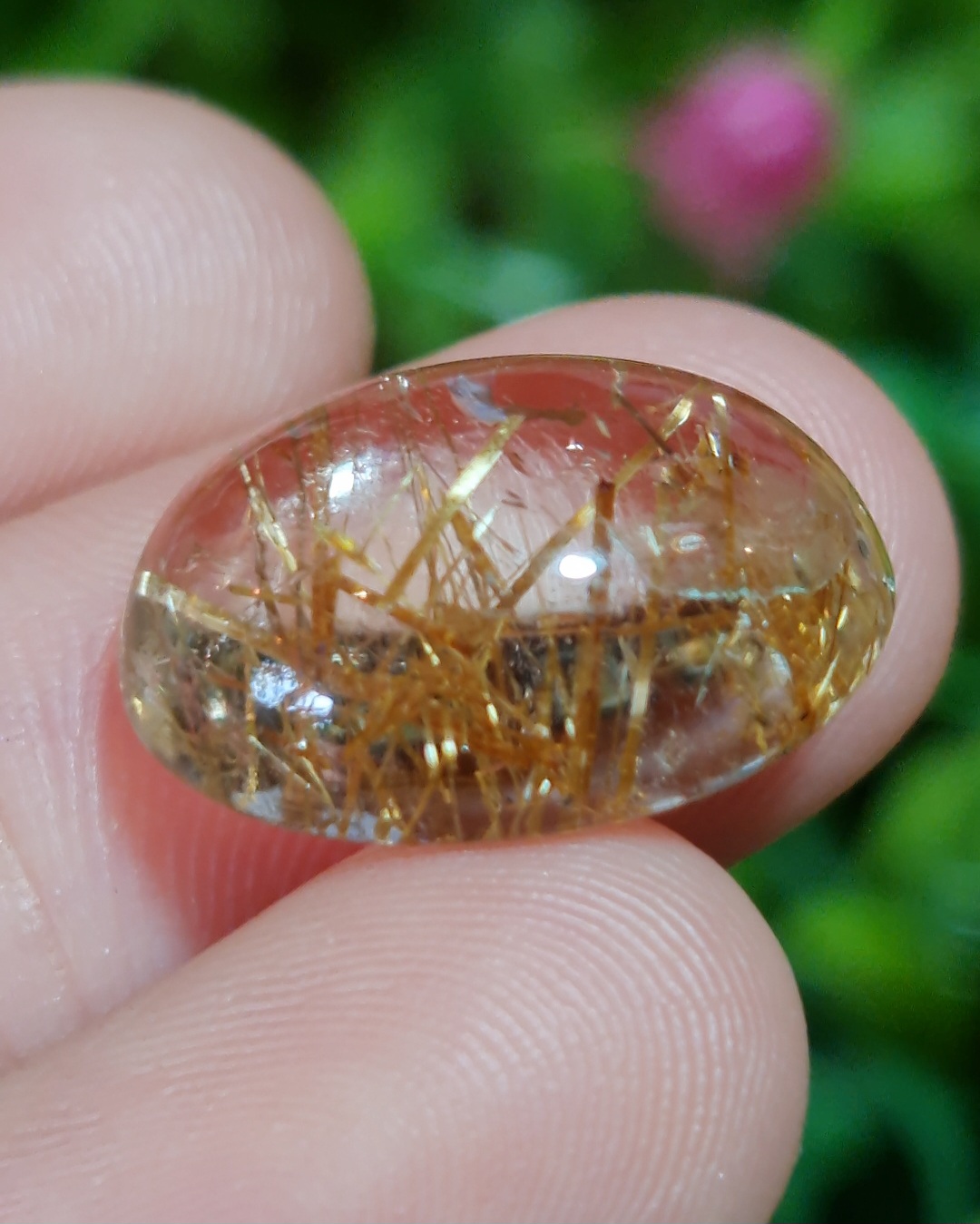 ไหมทอง ควอตซ์ Golden Rutilated Quartz 10.93 กะรัต Cts.พลอยแท้ อัญมณีมงคลประจําวันเกิด เครื่องประดับพลอย