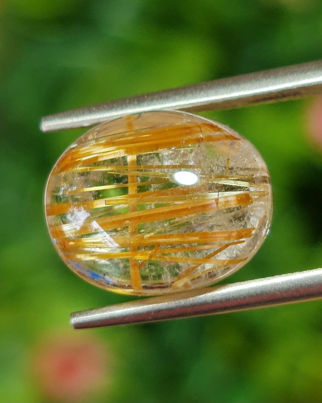 ไหมทอง ควอตซ์ Golden Rutilated Quartz 7.00 กะรัต Cts.พลอยแท้ อัญมณีมงคลประจําวันเกิด เครื่องประดับพลอย