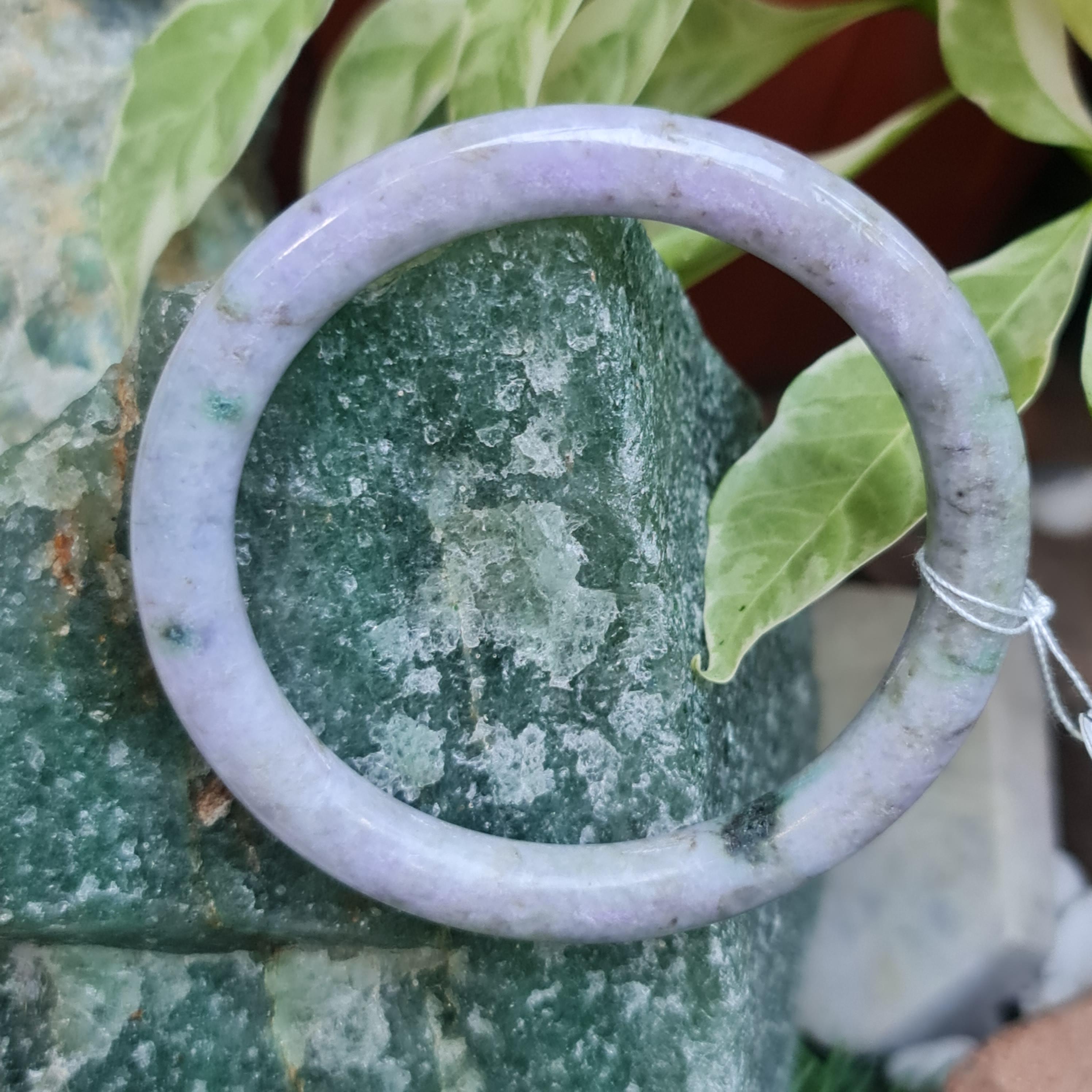 JB6711064 หยก พม่า แท้ Jade กำไลหยก 57.6 มม. (Jadeite bracelet) พม่า (Myanmar)