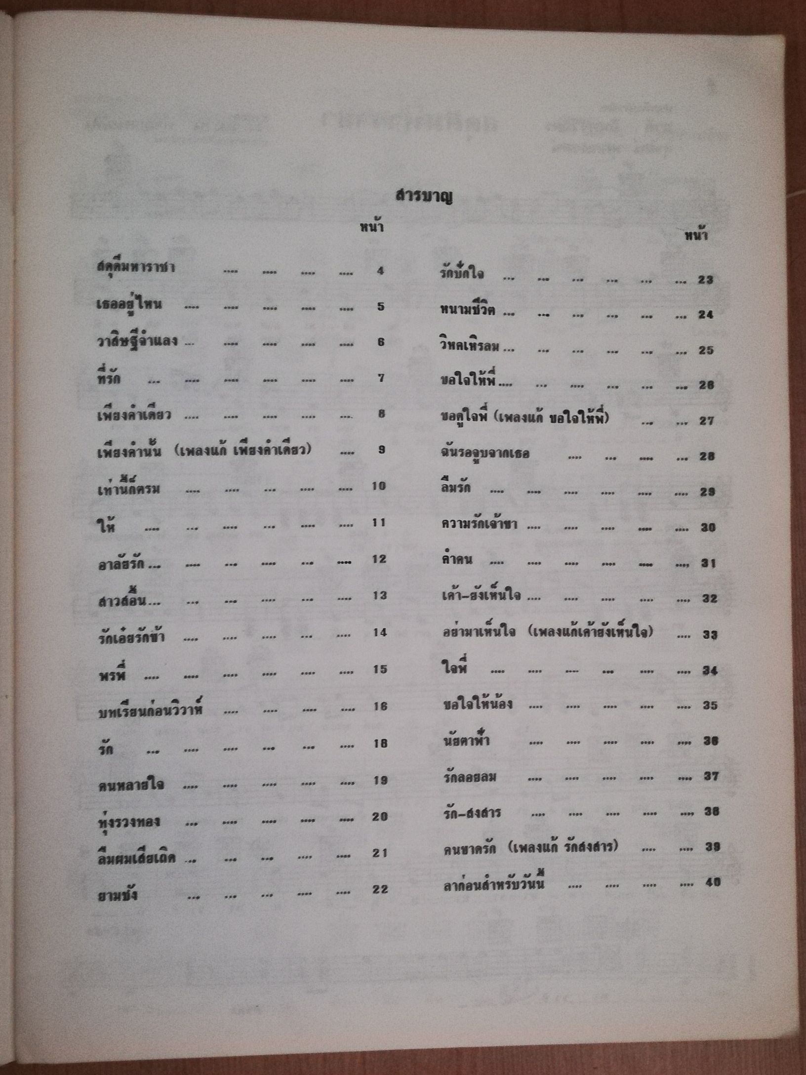หนังสือเพลง**มีเขียนมแบให้ที่หน้าแรก **เป็นหนังสือโน้ตเพลงทั้งเล่ม มอบสื่อแห่งมิตรภาพ จาก สมาน กาญจนผลิน แด่นักร้อง นักดนตรี และท่านที่ชื่นชอบนการขับร้อง ประกอบด้วย ทำนอง คำร้อง คอร์ด จากต้นฉบับ ที่ถูกต้อง