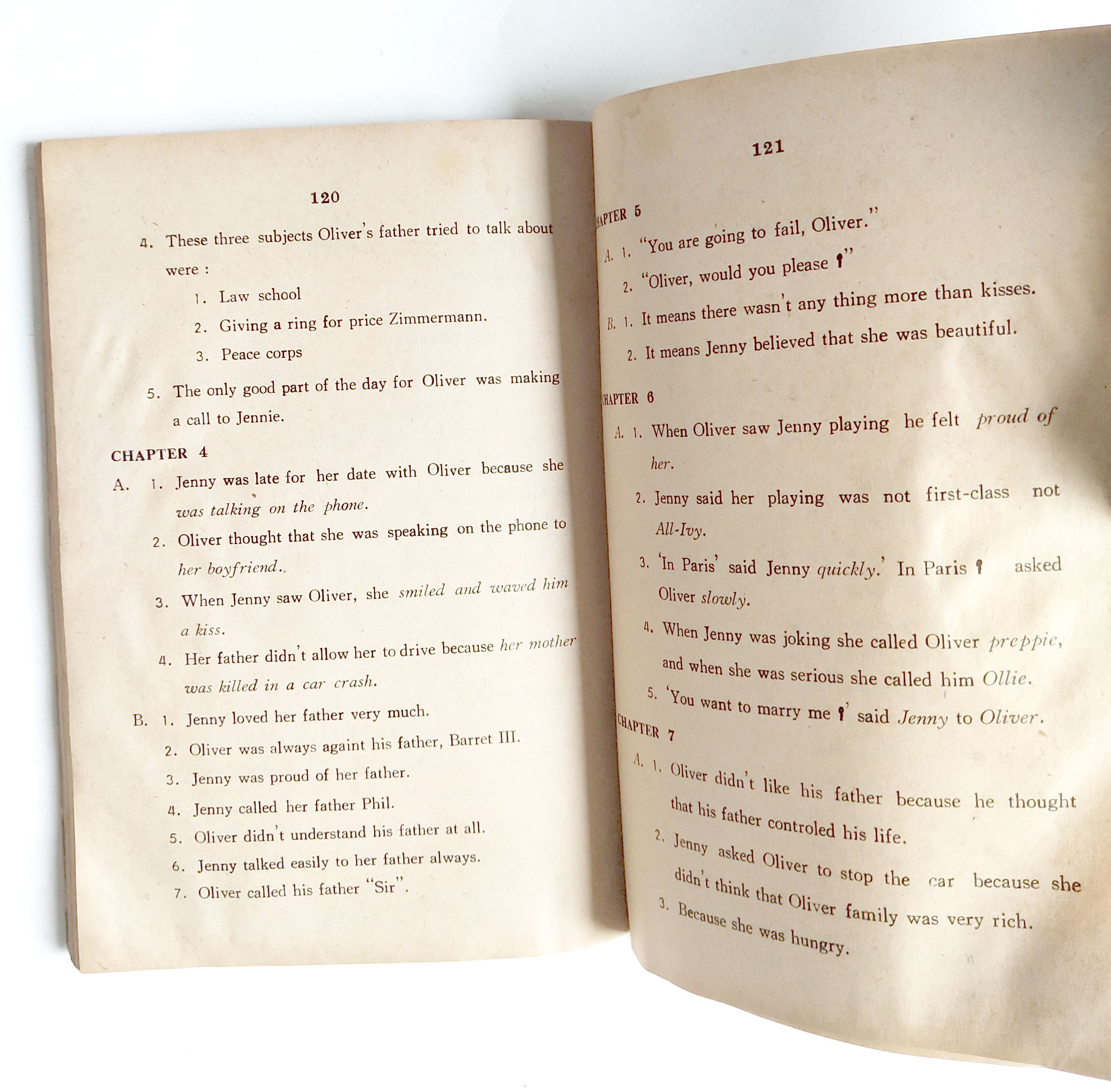 หนังสืออ่านนอกเวลาเก่า,คู่มือ LOVE STORY โดย Erich Segal ประกอบด้วยคำแปลหน้าต่อหน้า ,คำศัพท์ทุกมท แบบทดสอบท้ายบท และเฉลย อ.ษ.บ. โดย "นัทลี"