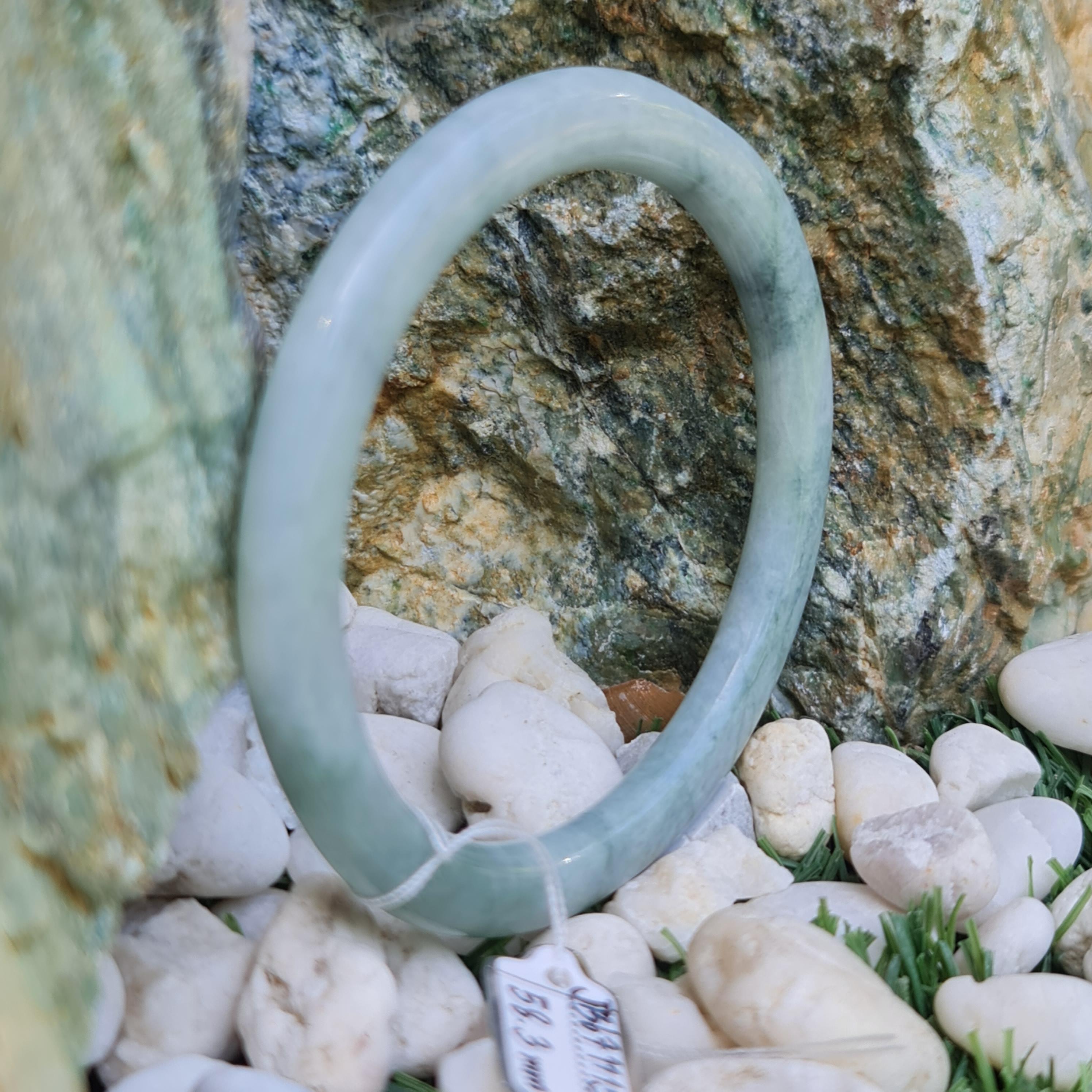 JB6711155 หยก พม่า แท้ Jade กำไลหยก 58.3 มม. (Jadeite bracelet) พม่า (Myanmar)