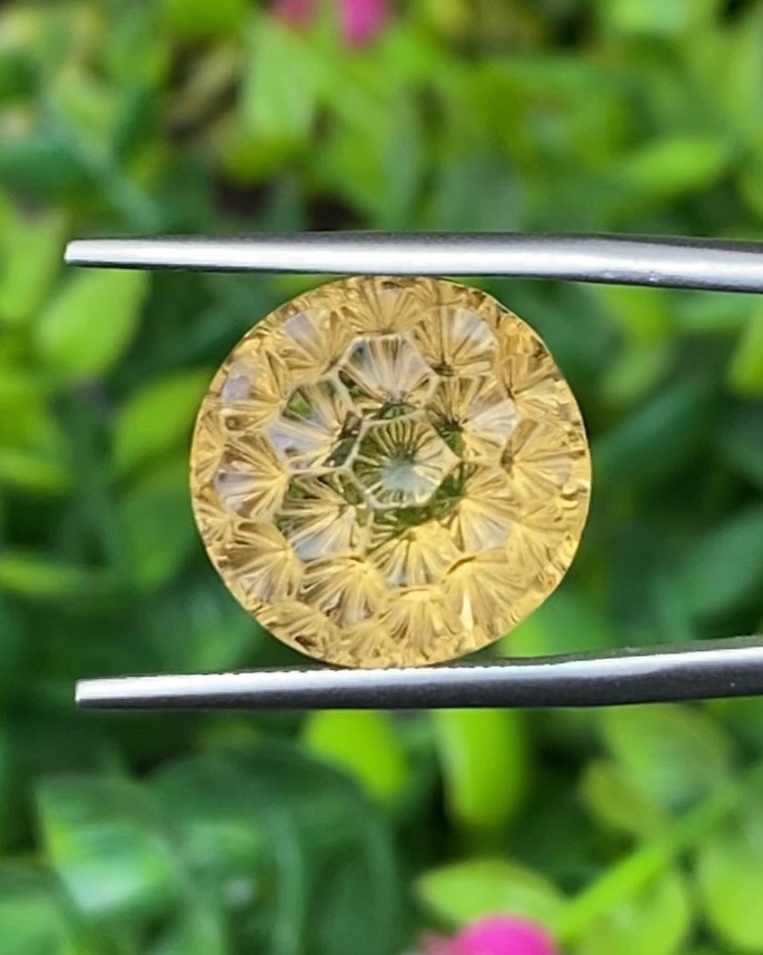 พลอย ซิทริน Citrine 9.69 กะรัต (Cts.) พลอยแท้ อัญมณีมงคลประจําวันเกิด เครื่องประดับพลอย